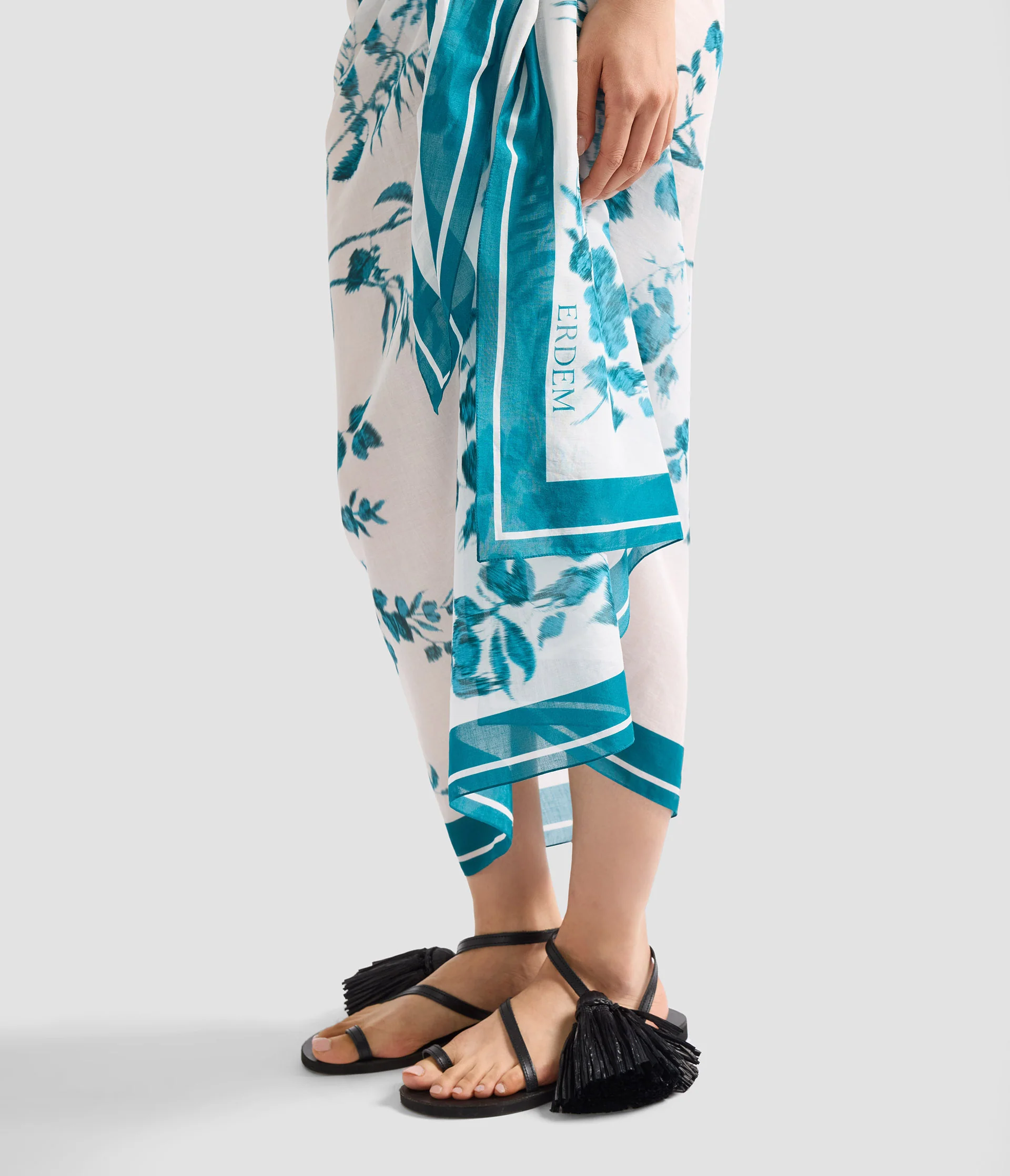 Botanical Print Cotton Voile Pareo - Image 5
