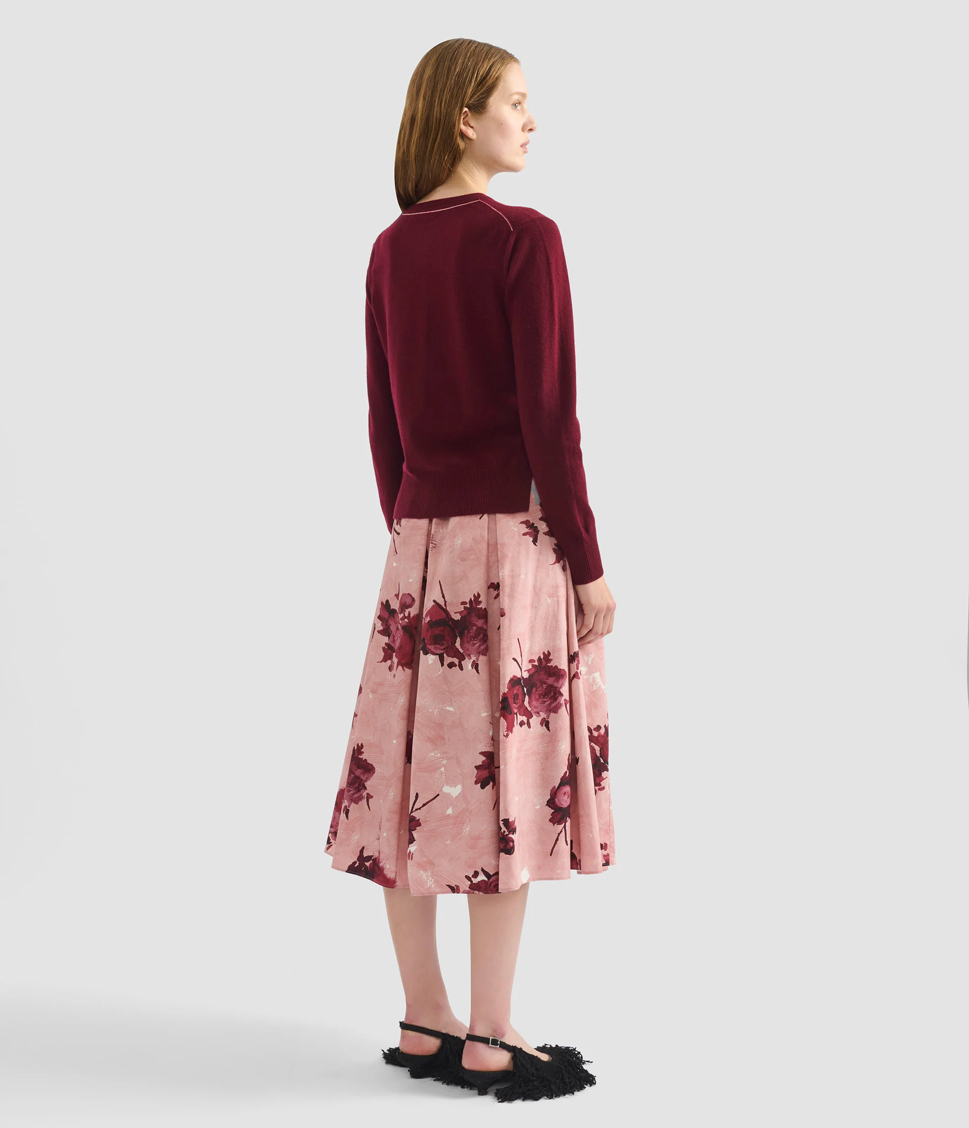 Cashmere Crew Neck Cardigan - Image 3