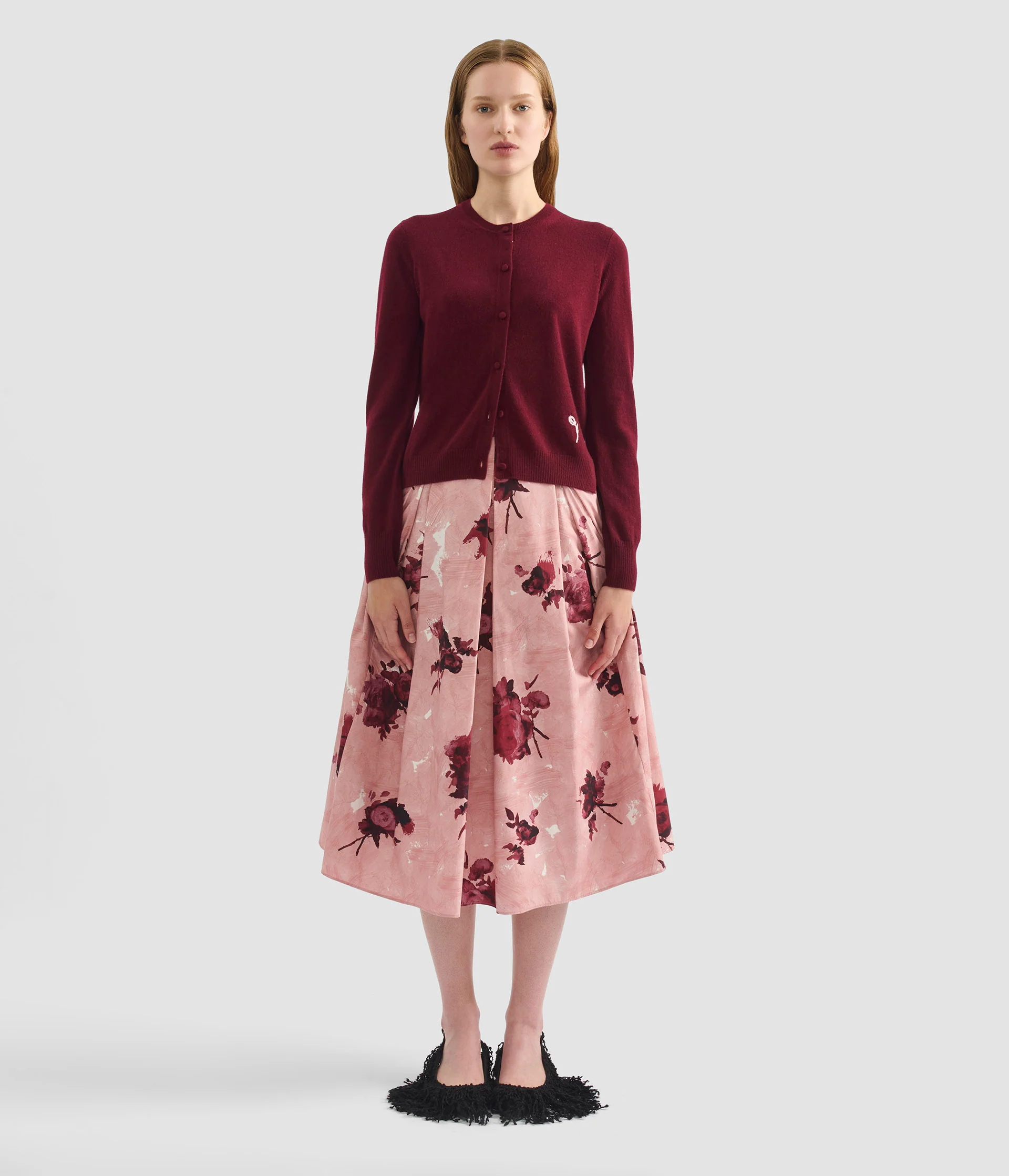 Cashmere Crew Neck Cardigan - Image 4