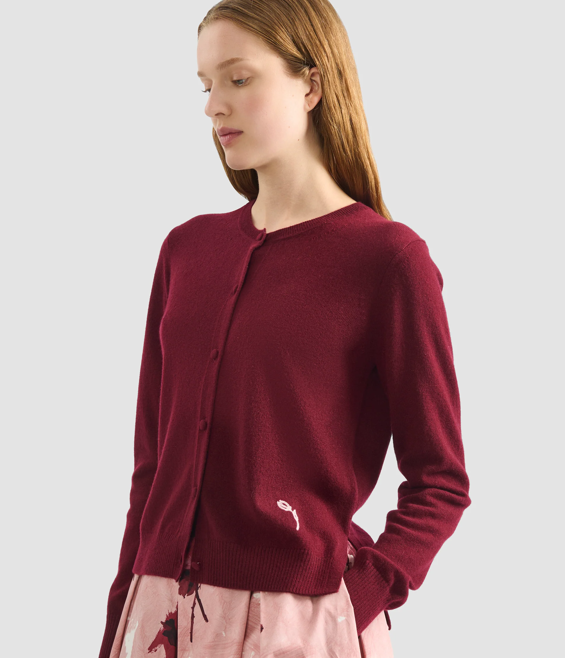 Cashmere Crew Neck Cardigan - Image 5
