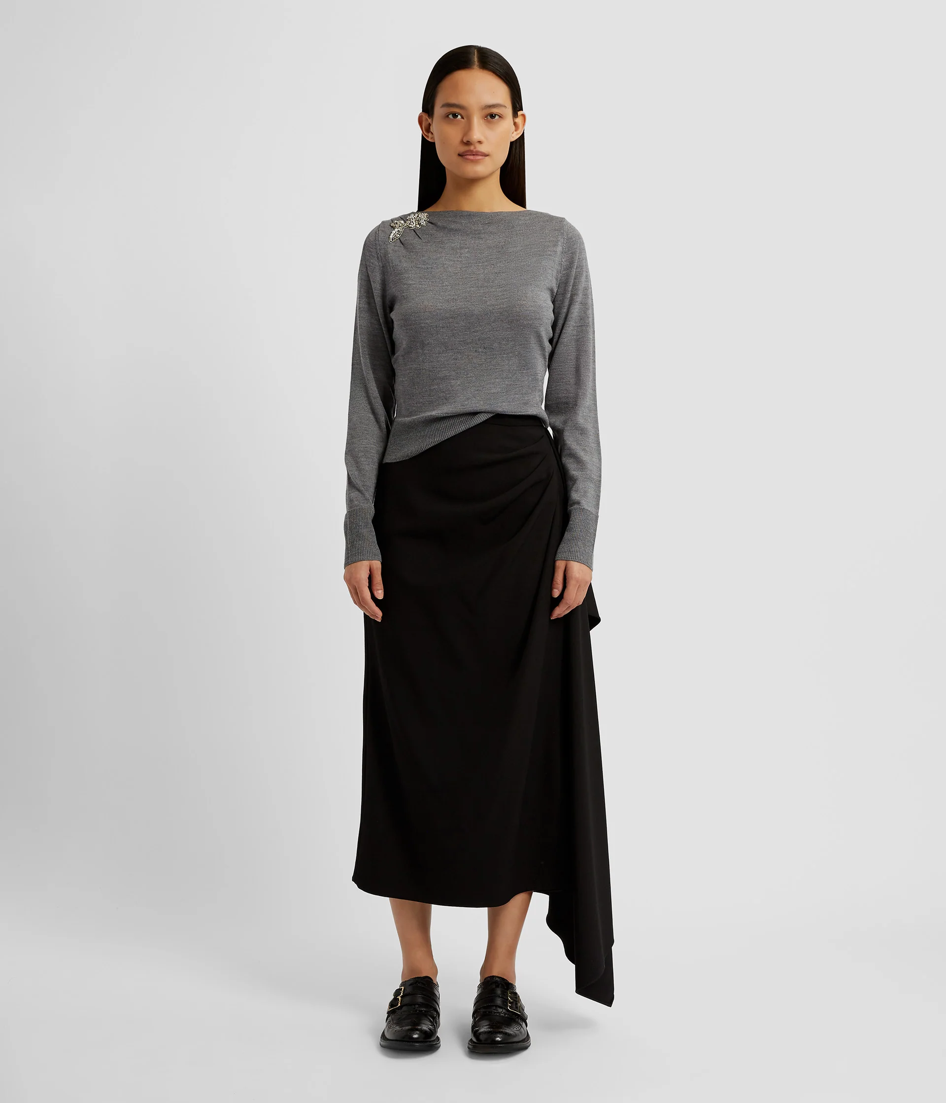 Drape Detail Knit Jumper - Image 4