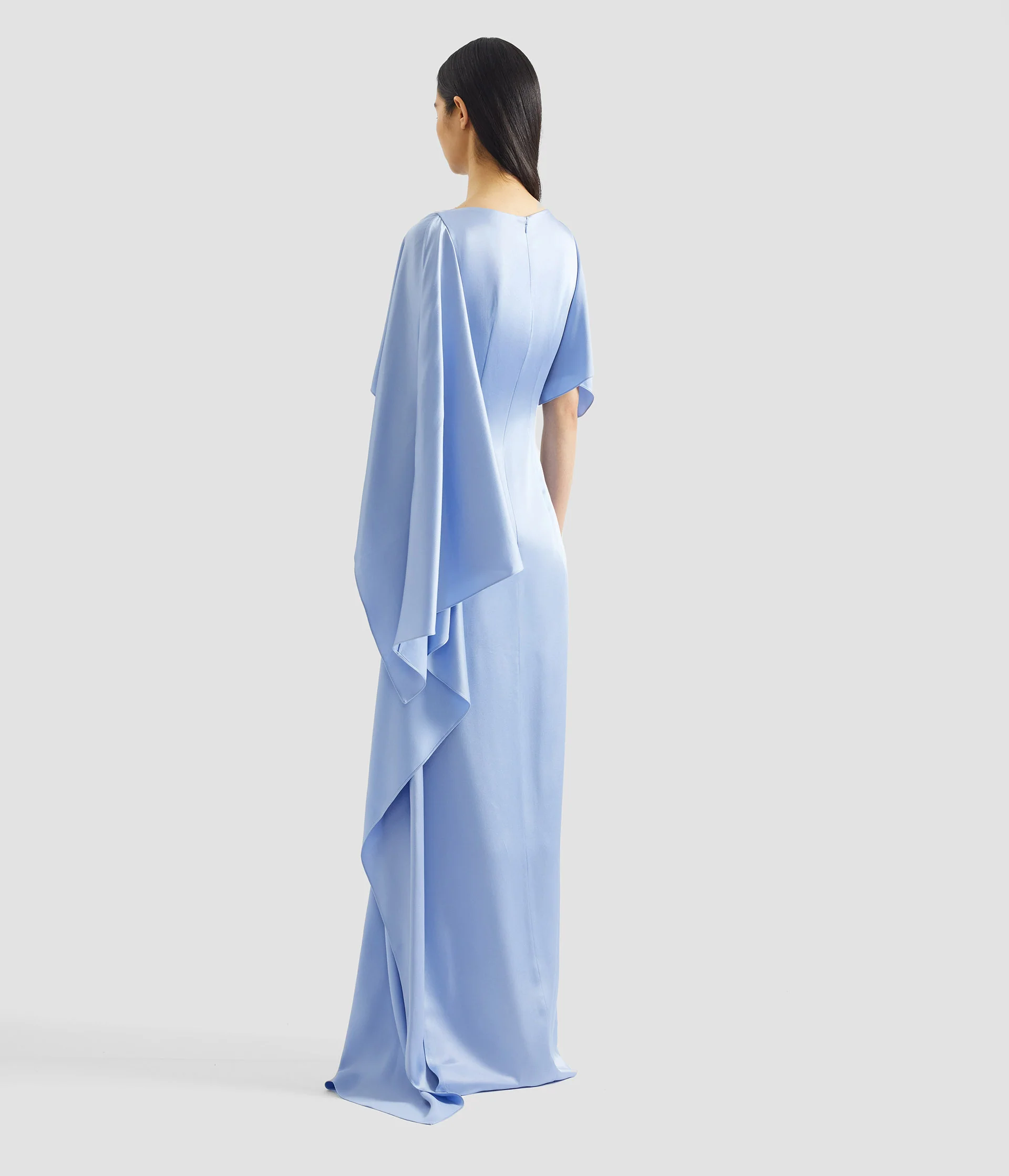 Embellished Satin Cady Draped Gown - Image 3