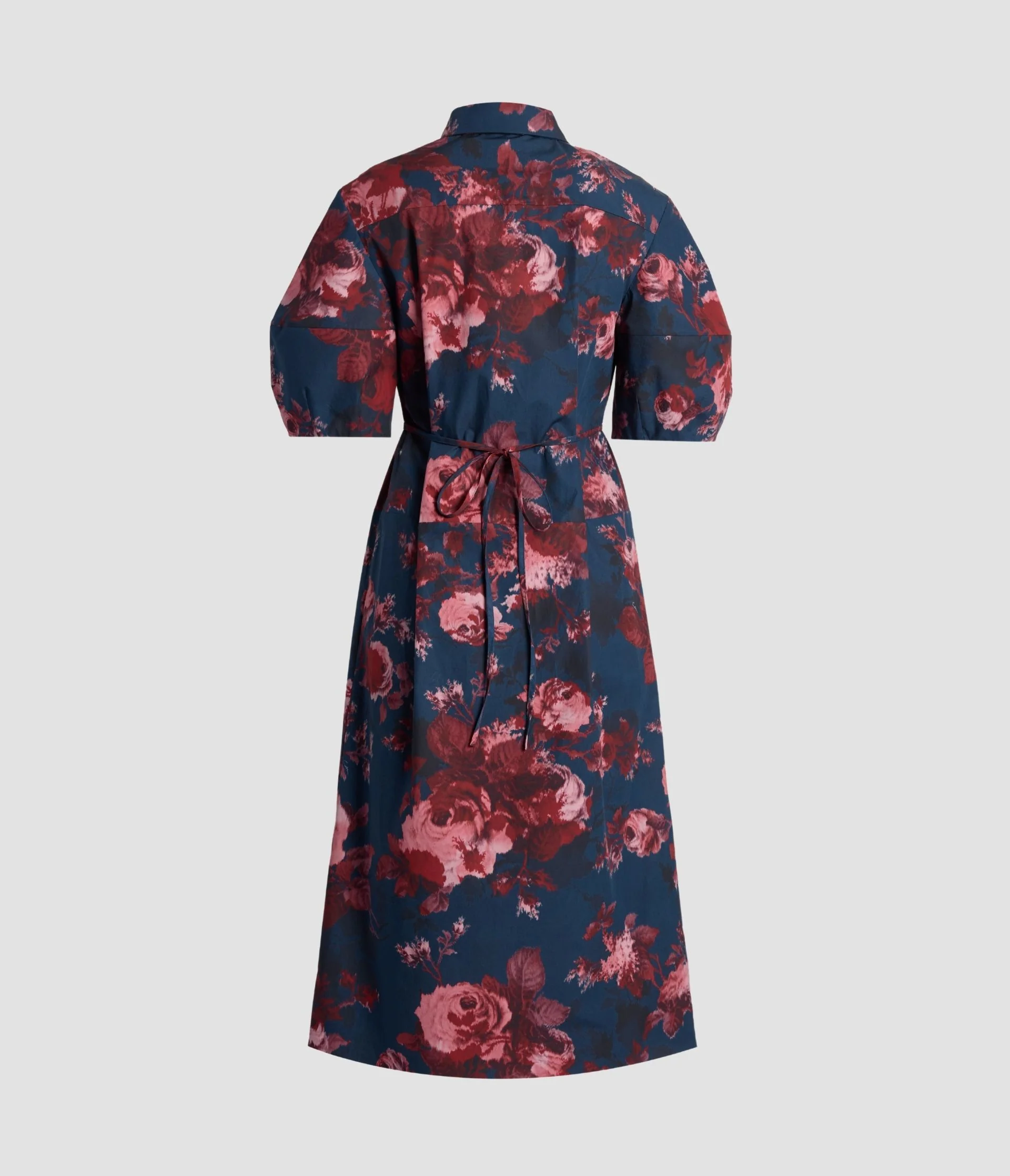 Floral Cotton Short Sleeve Midi Dress - Image 2