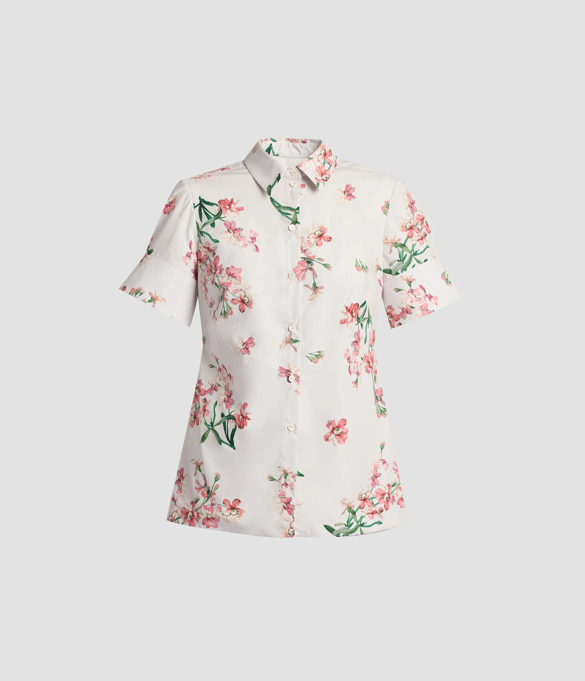 Floral Cotton Short Sleeve Shirt