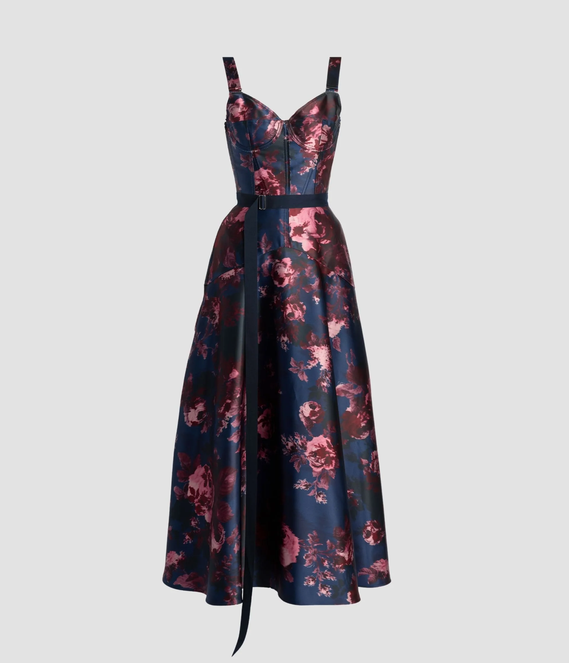 Floral Duchess Sleeveless Midi Dress