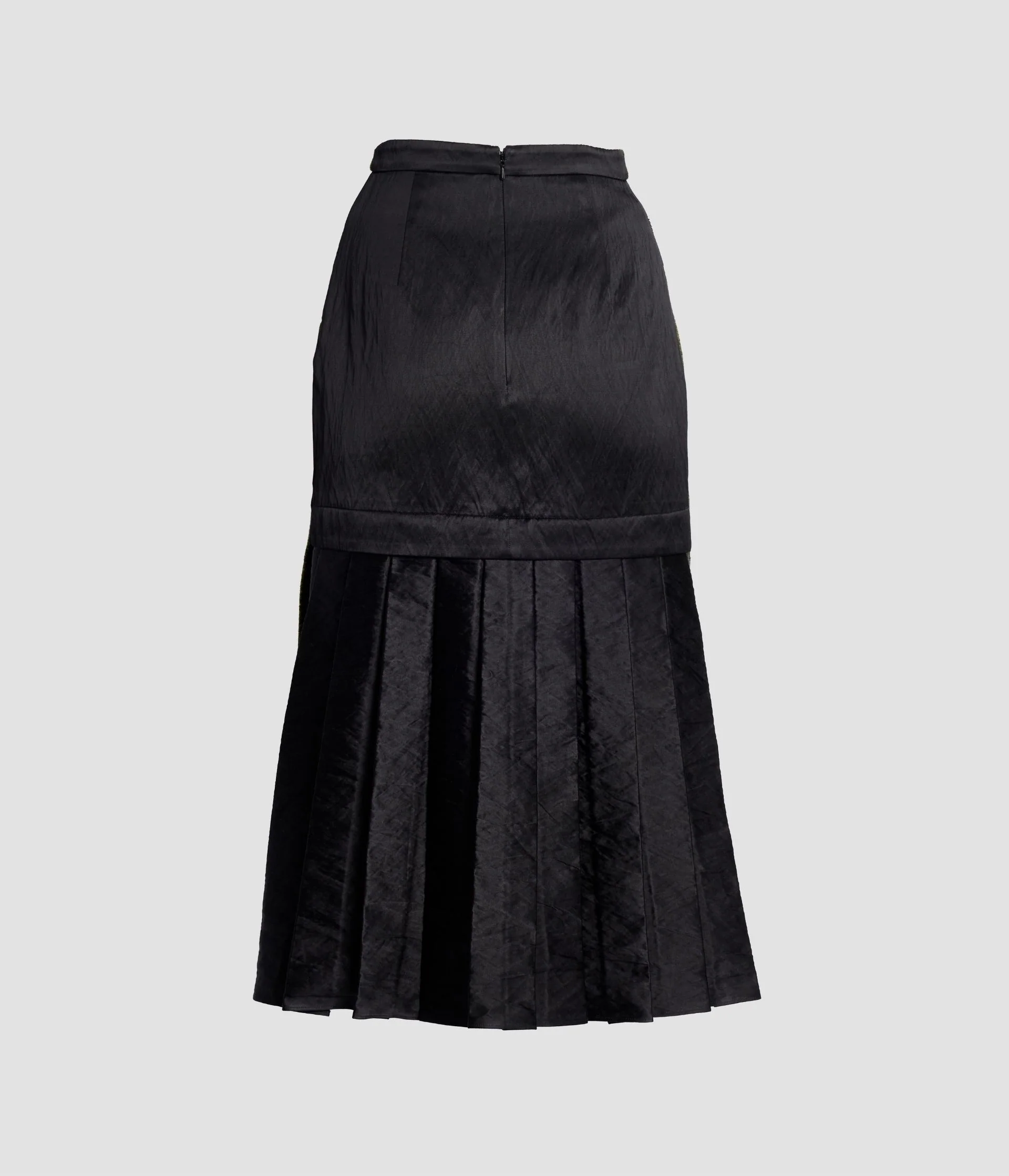 Floral Embroidered Wool Midi Skirt - Image 3