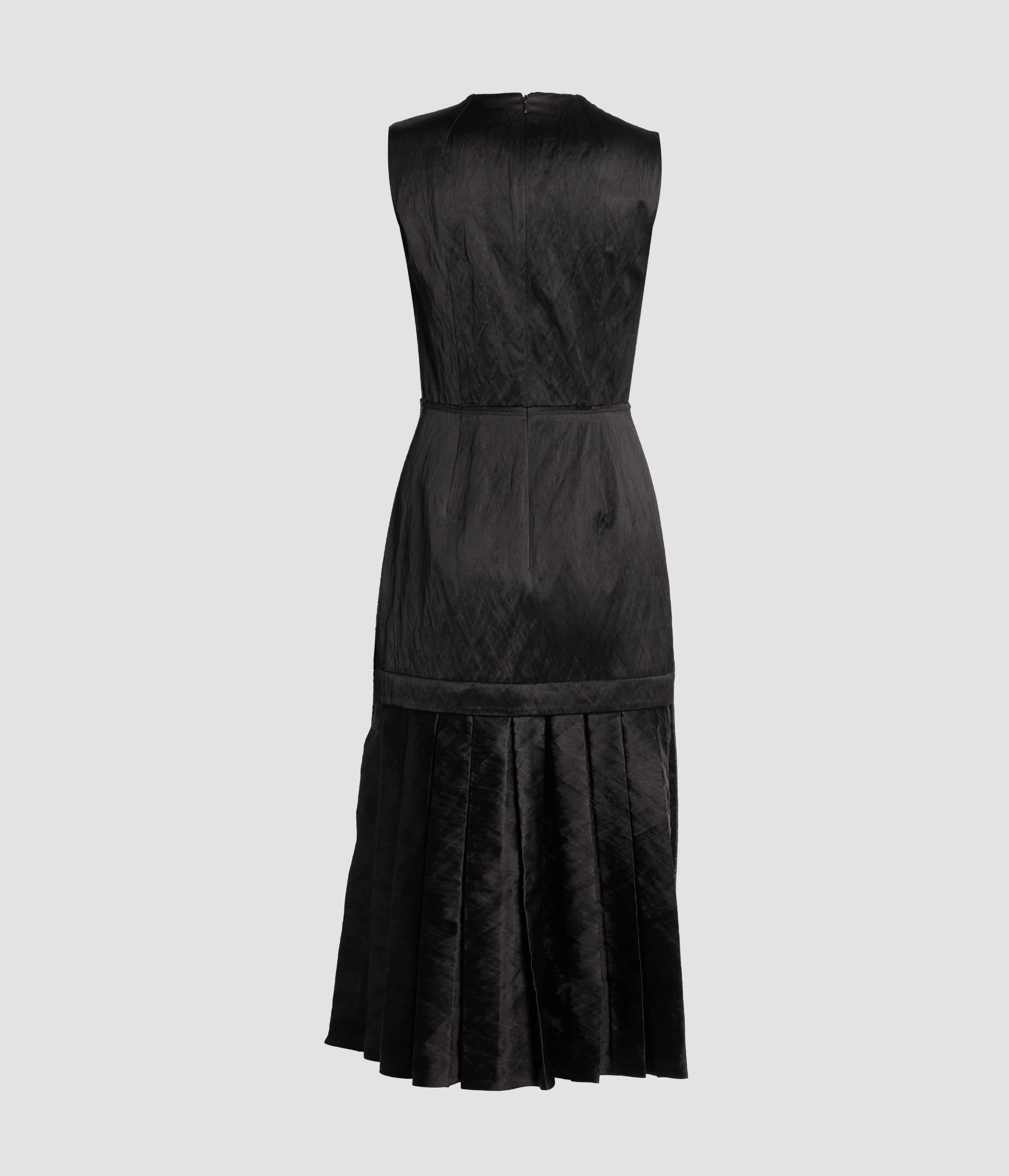 Floral Embroidered Wool Sleeveless Midi Dress - Image 2