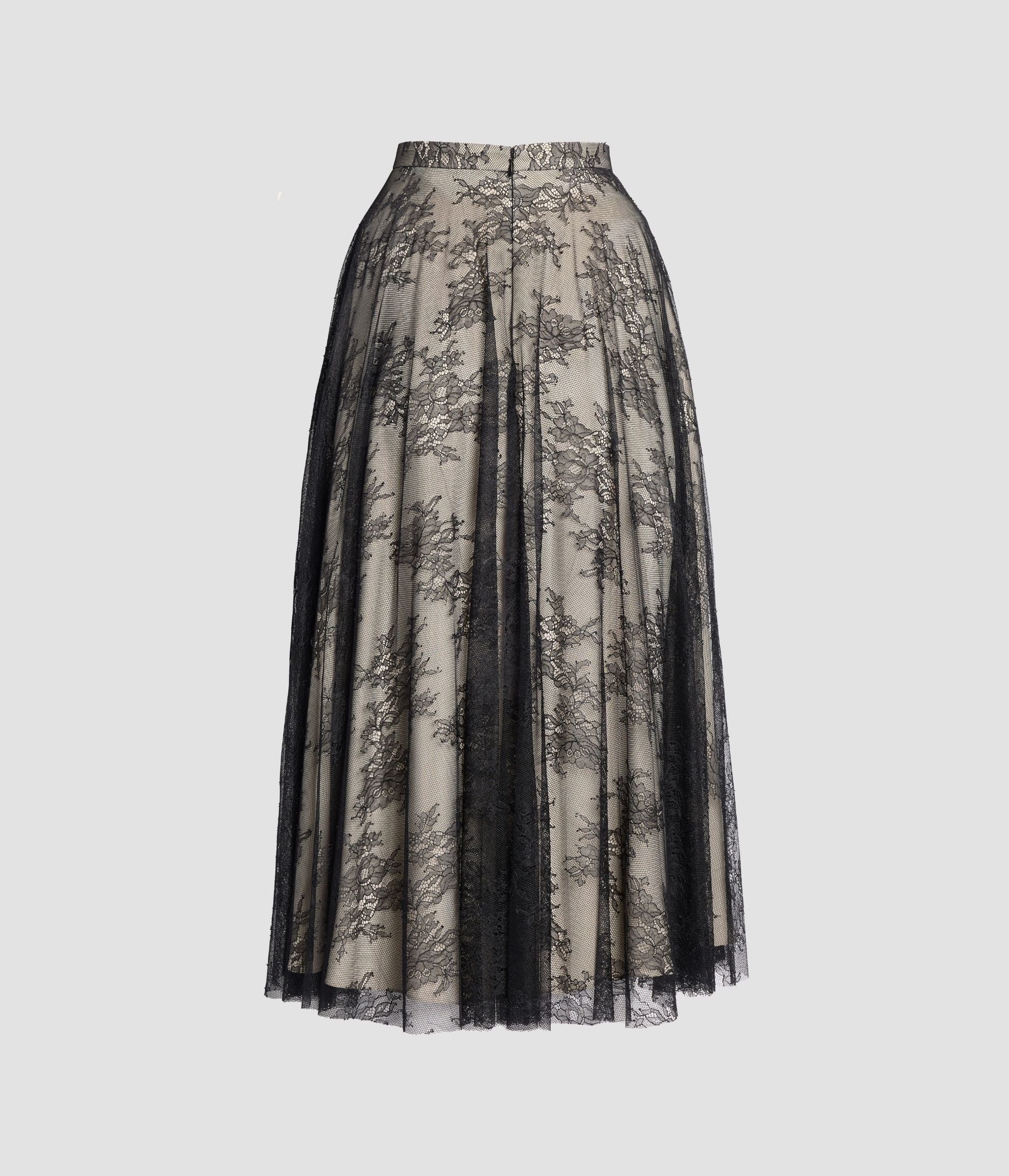 Floral Lace A-Line Skirt - Image 2