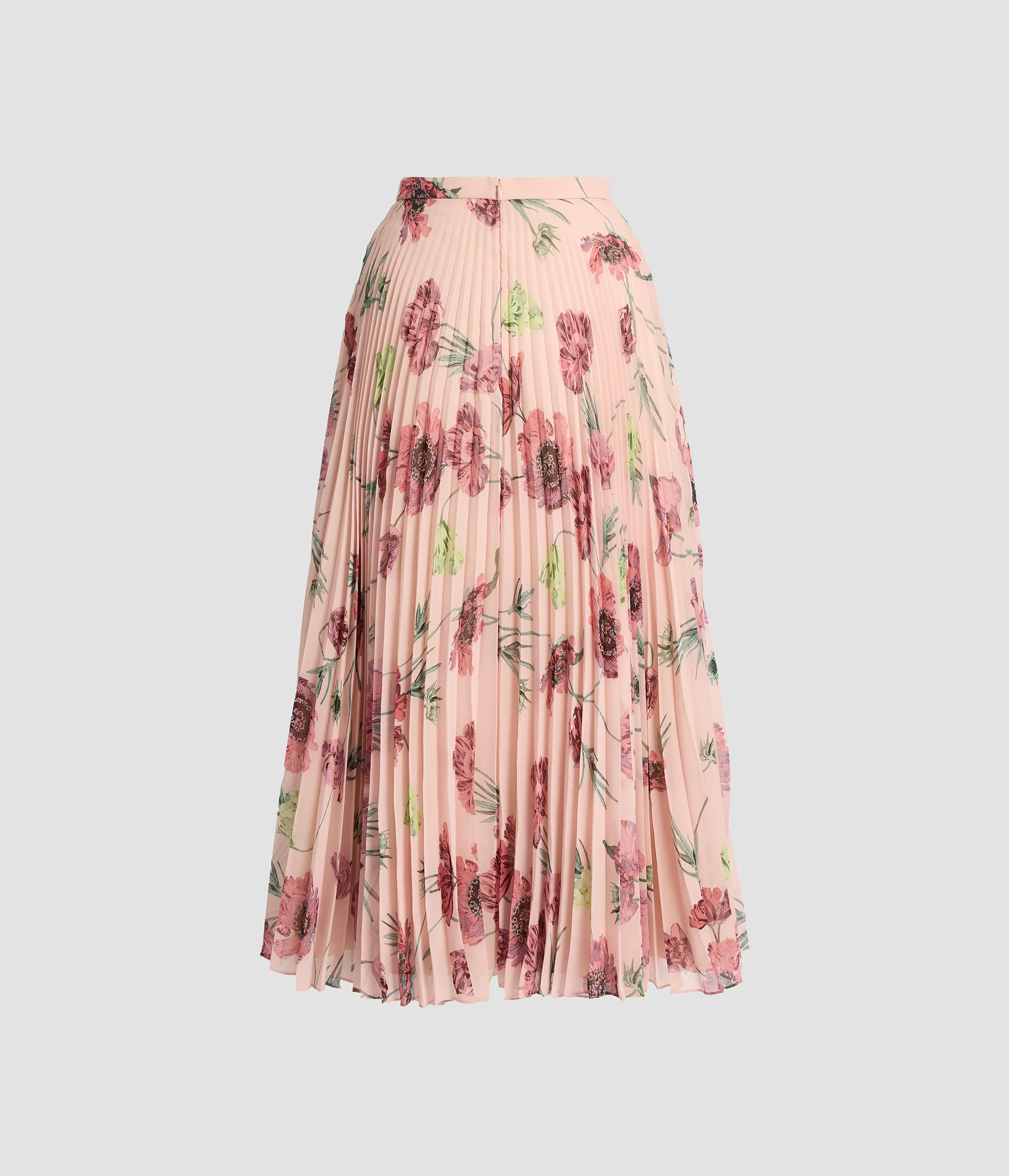 Floral Pleatable Voile Midi Skirt - Image 3