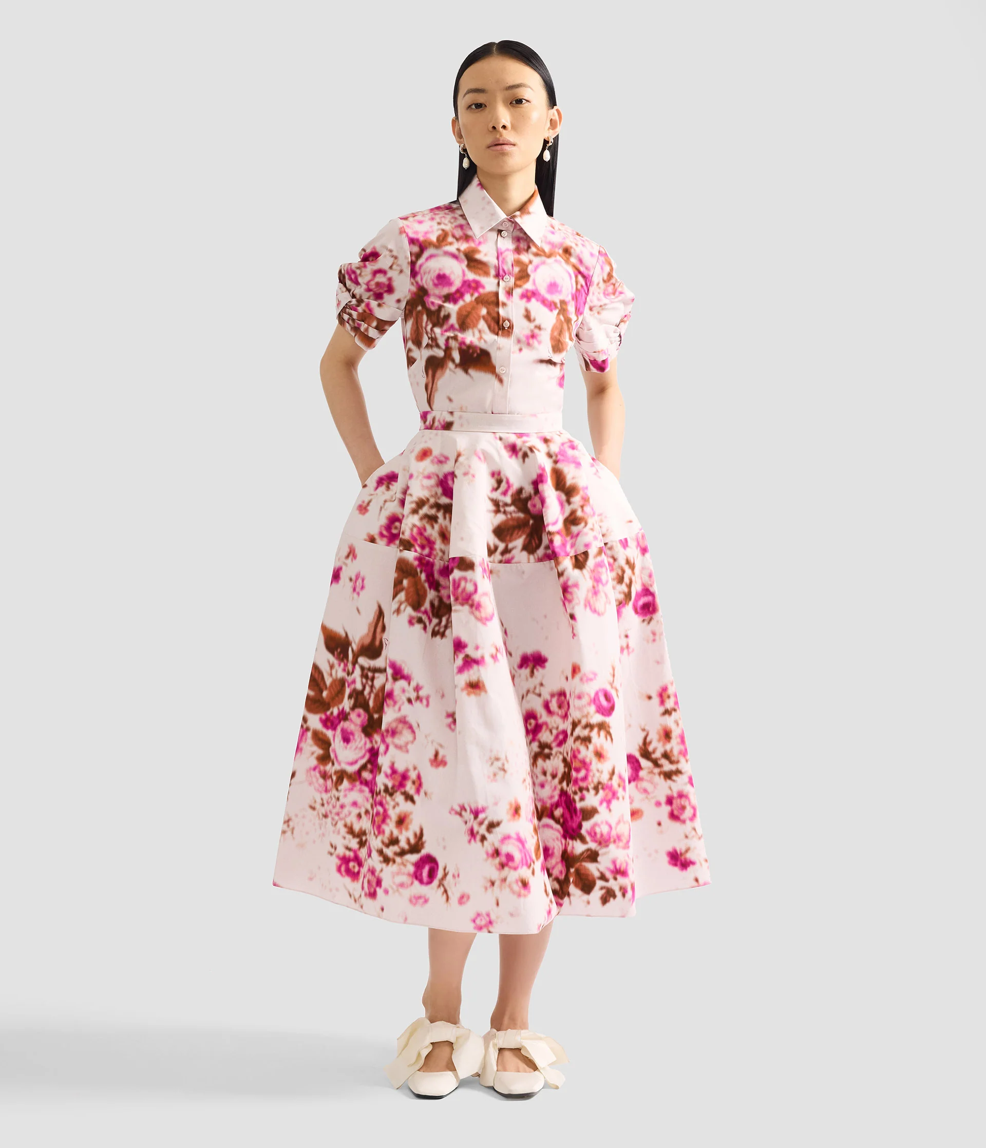 Floral Print Cotton Short Sleeve Shirt - Image 2