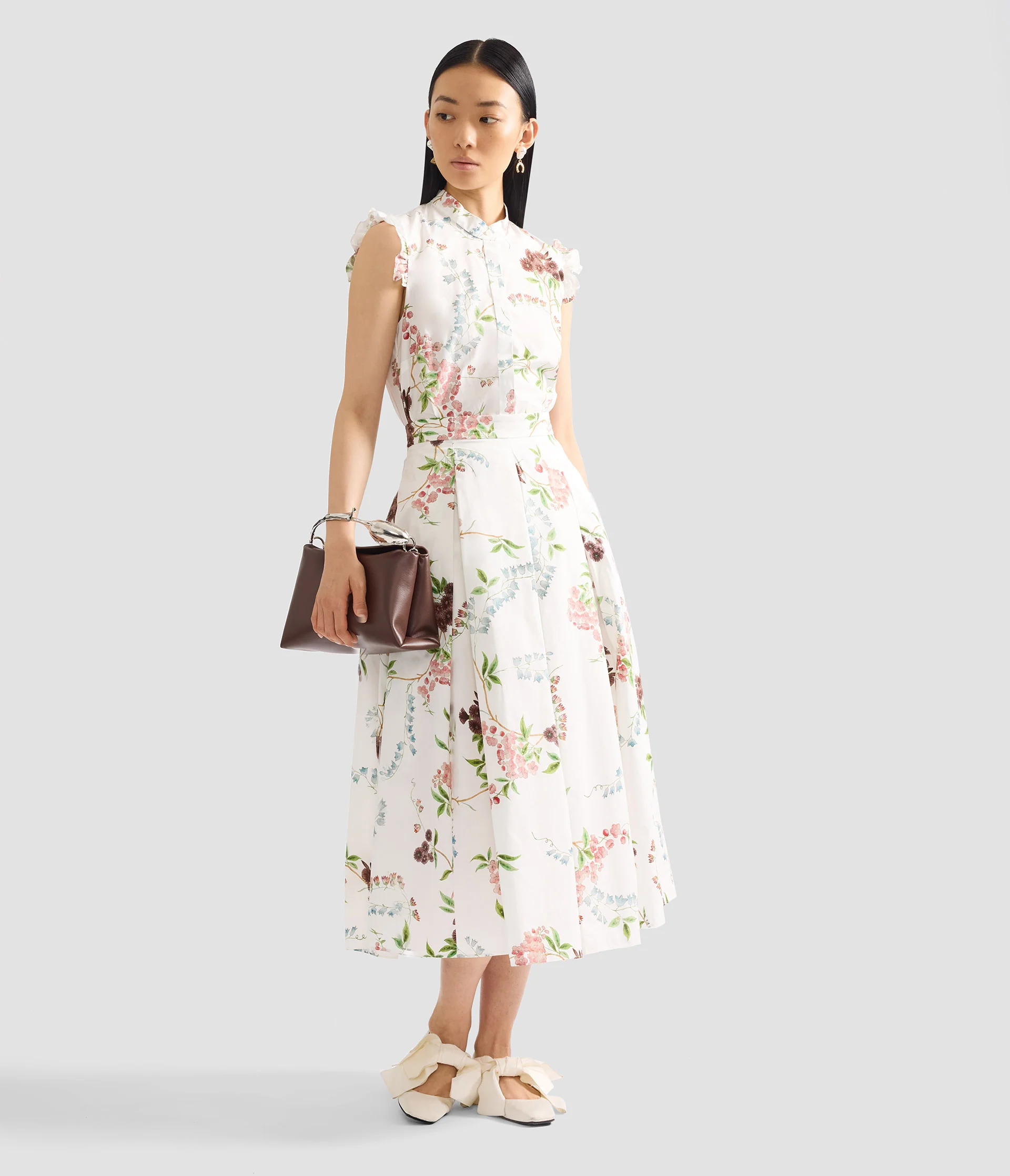 Floral Print Cotton Sleeveless Shirt - Image 2