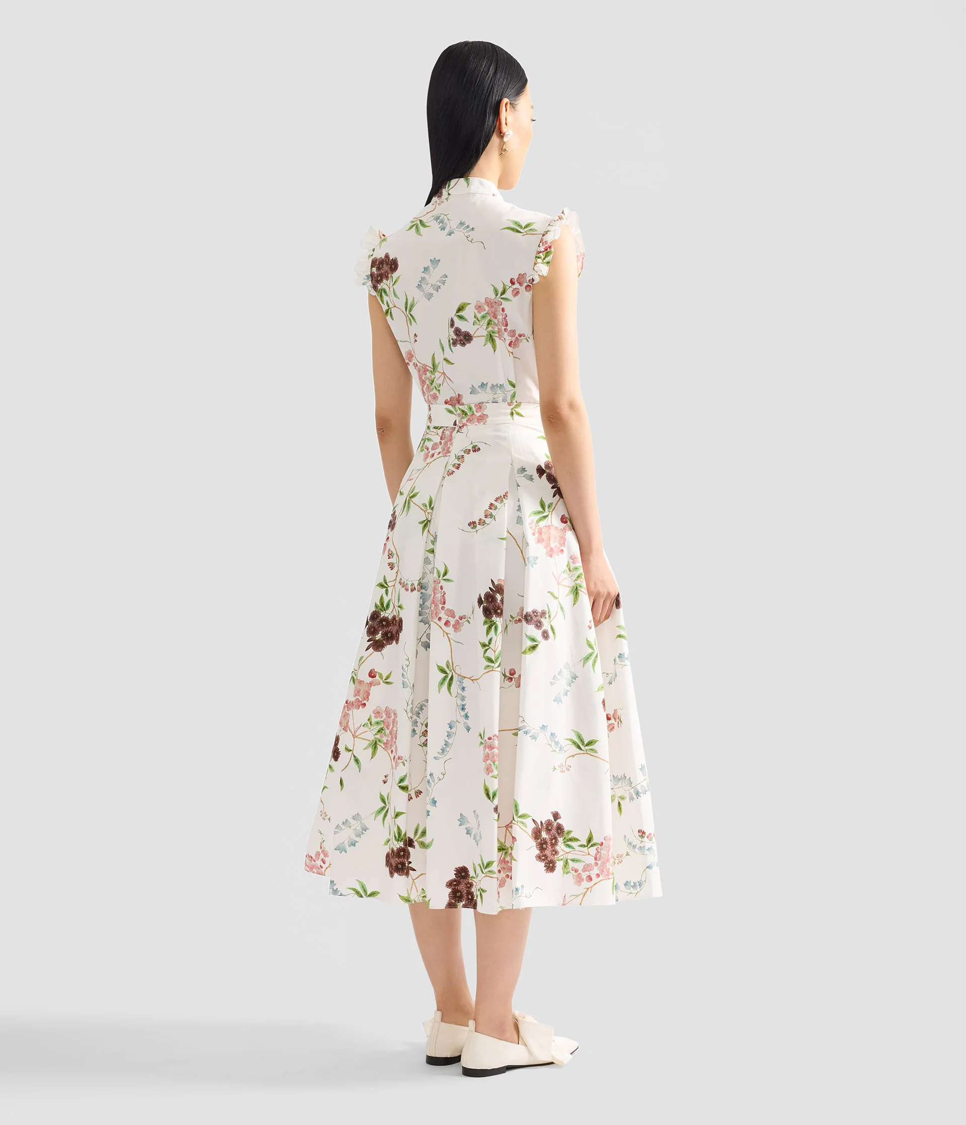 Floral Print Cotton Sleeveless Shirt - Image 3