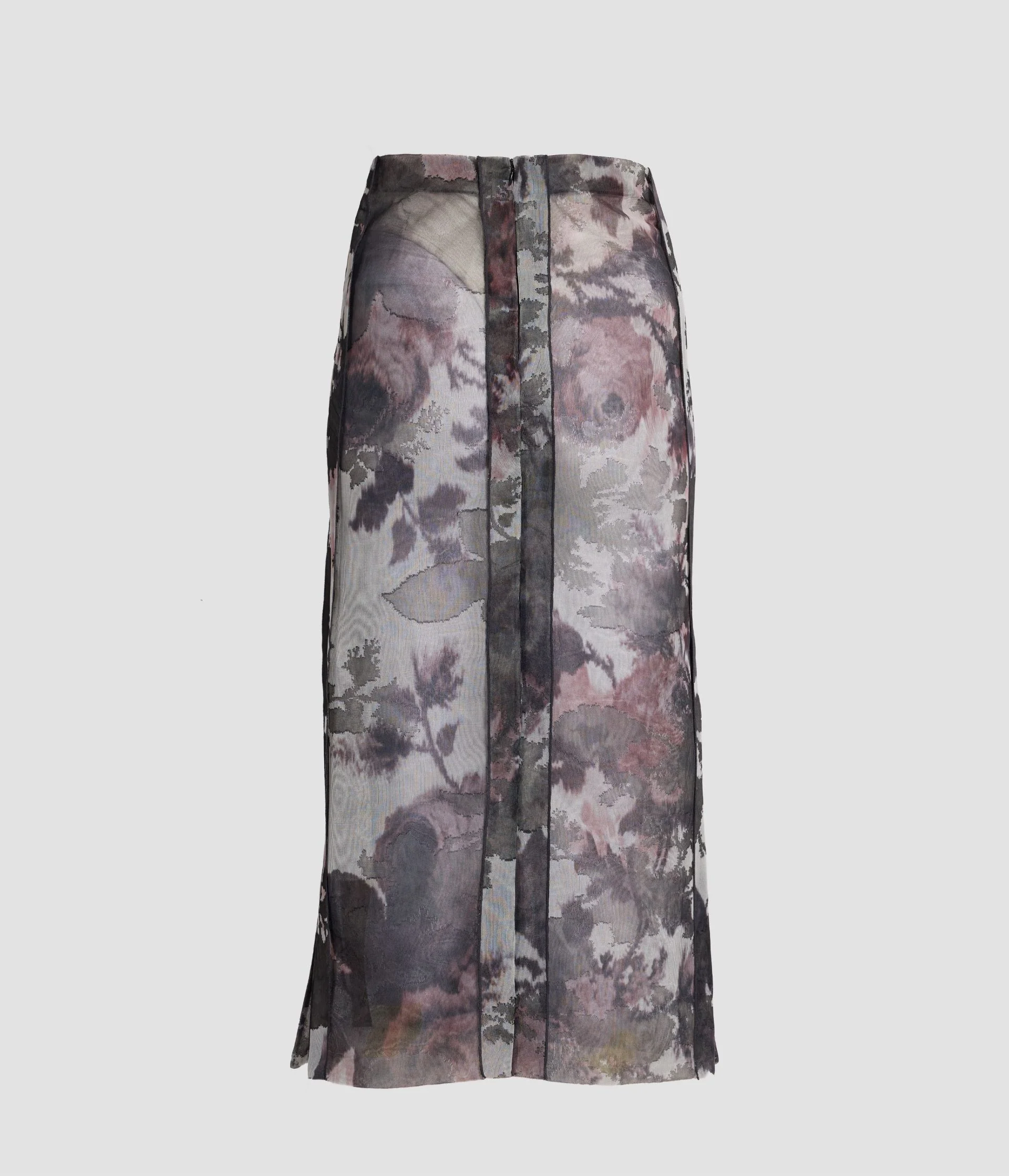 Floral Print Jacquard Knit Skirt - Image 2