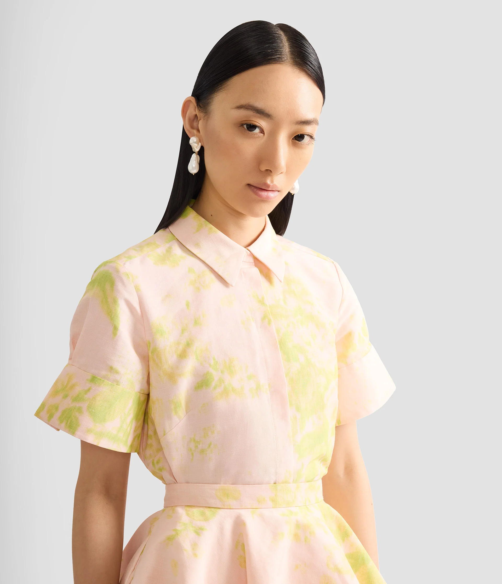 Floral Print Linen Chine Short Sleeve Shirt - Image 5