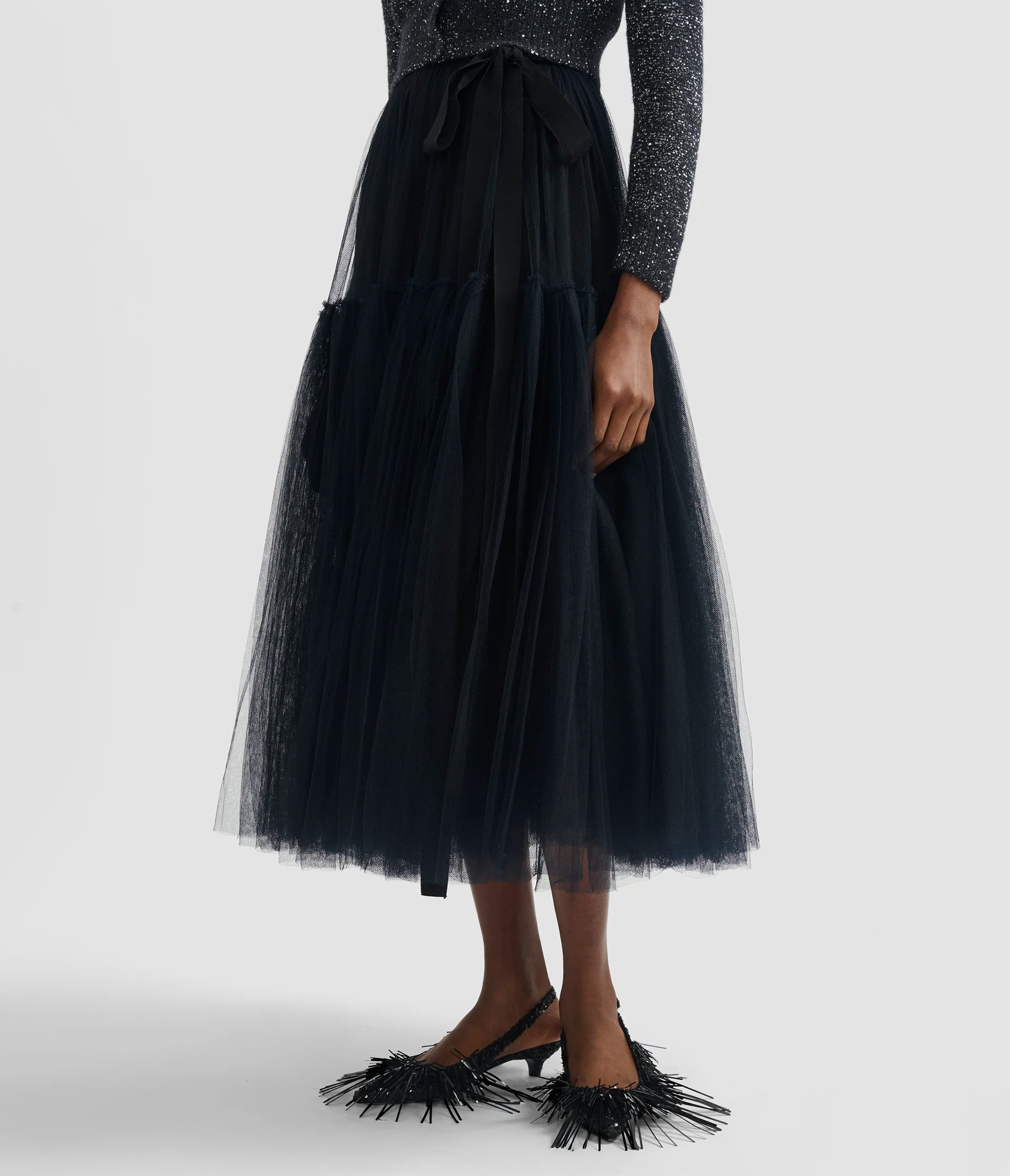 Tulle Full Midi Skirt - Image 5