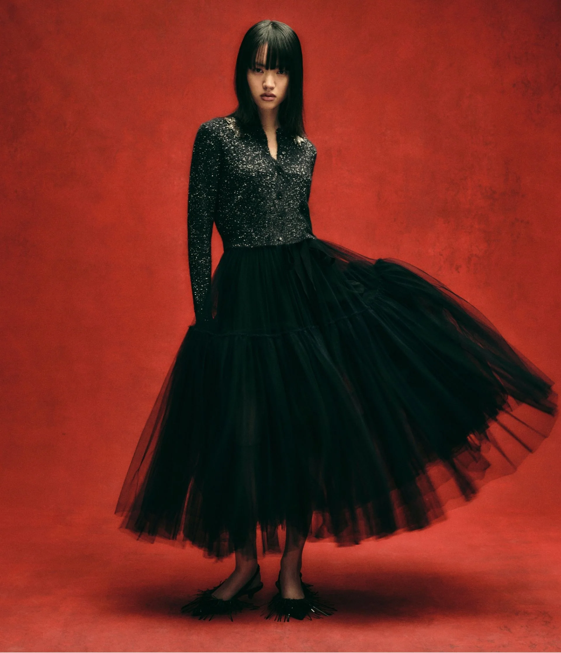Tulle Full Midi Skirt - Image 7