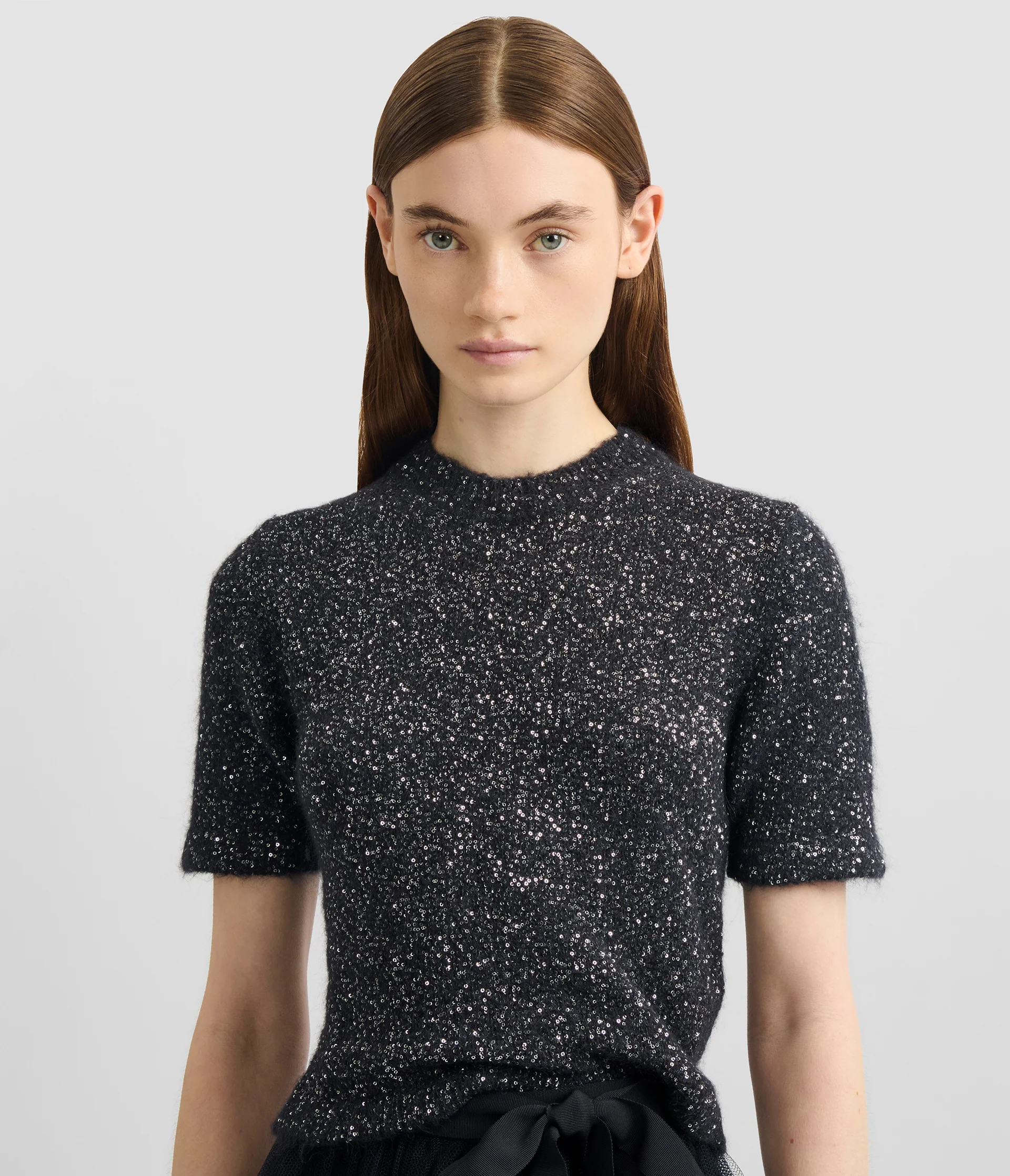 Sequin Short Sleeve Knit Top - Image 5