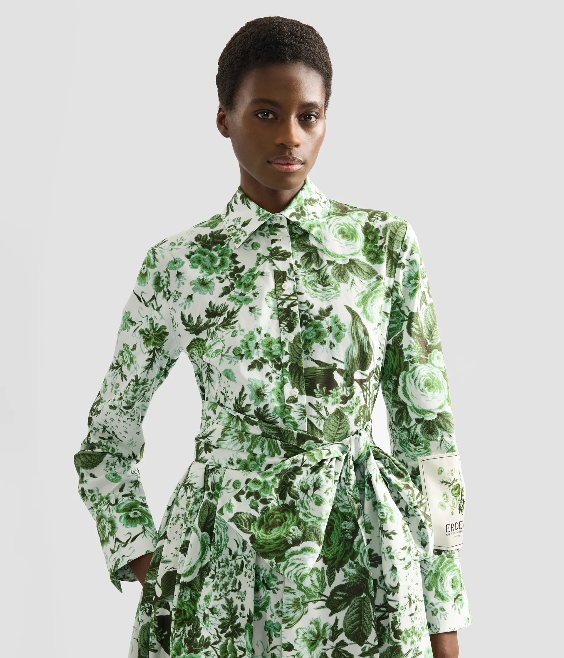 Floral Print Long Sleeve Shirt Dress - Image 4