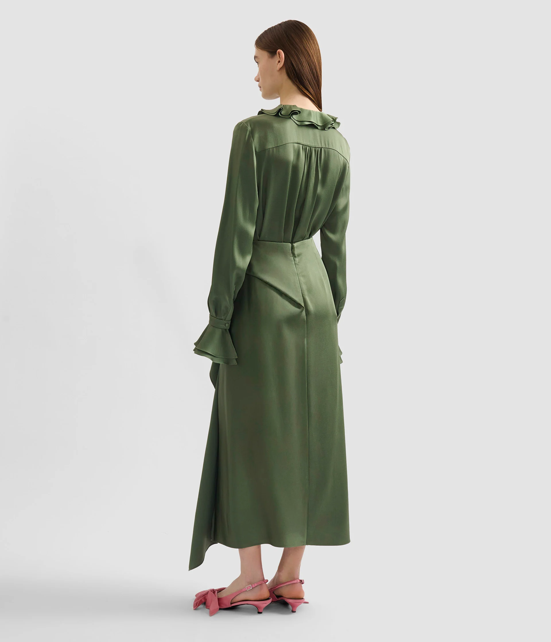 Satin Cady Long Sleeve Shirt - Image 3