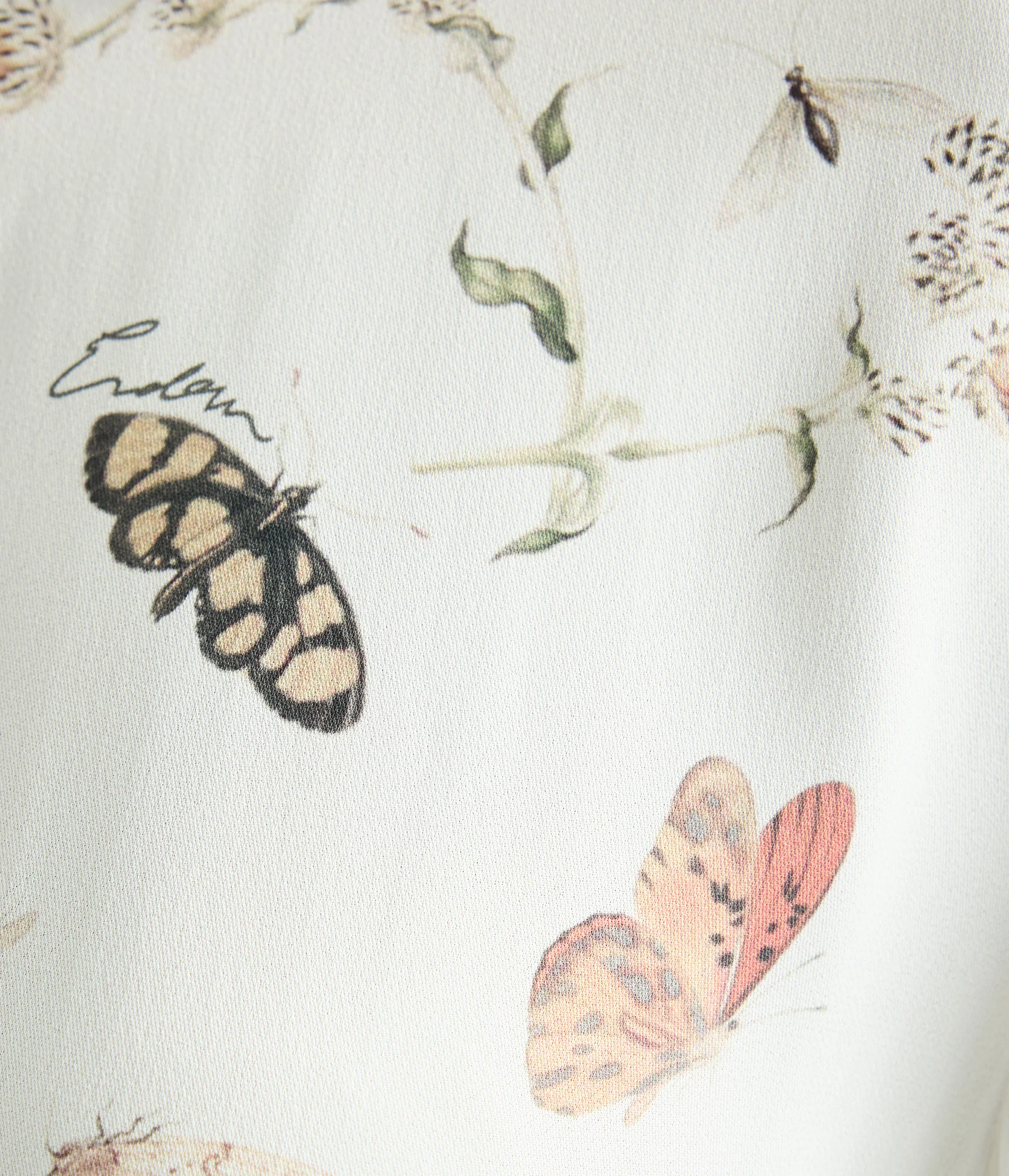 Printed Crepe Long Sleeve Shirt - Image 5