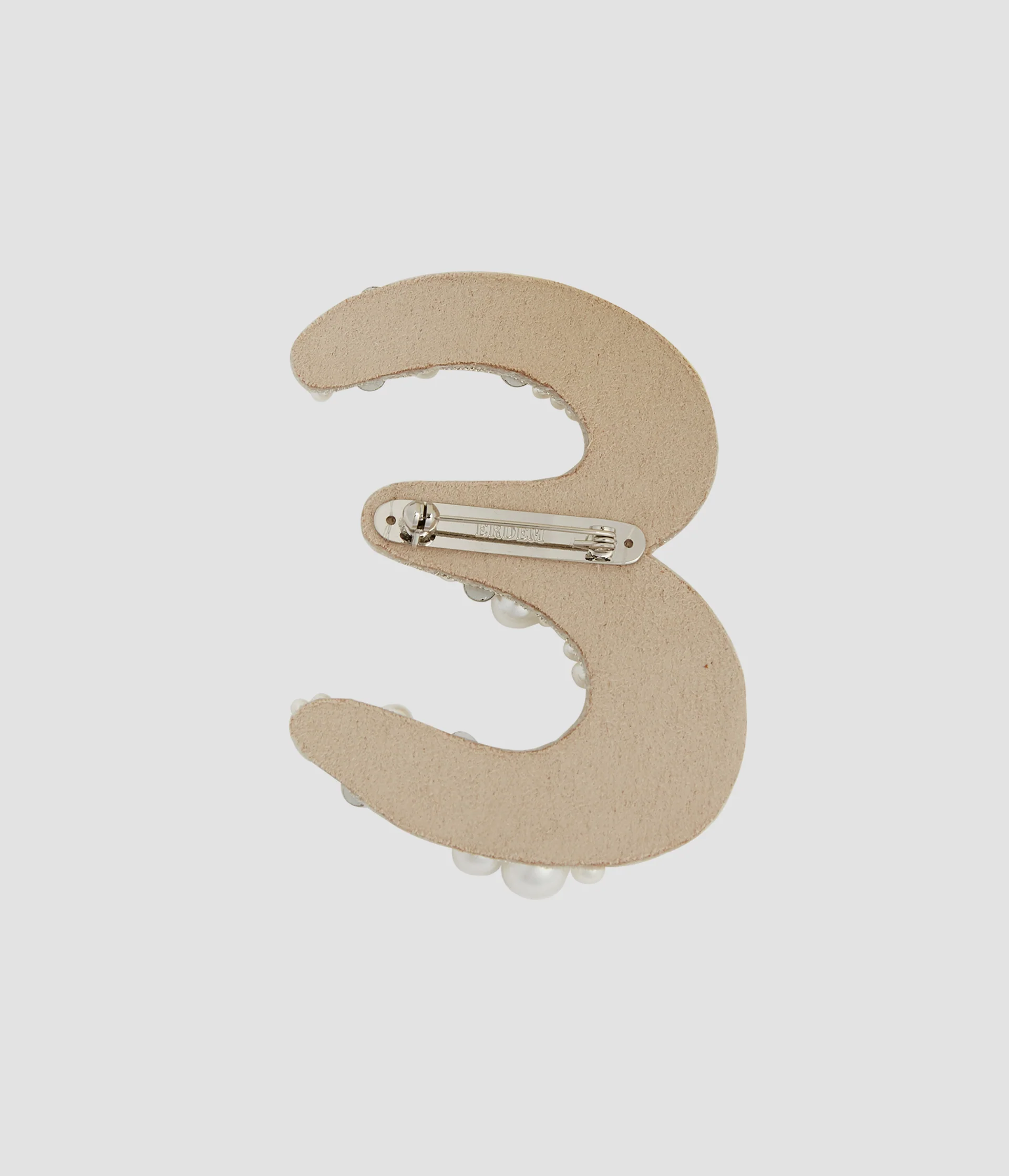 Pearl Alphabet Brooch E - Image 3