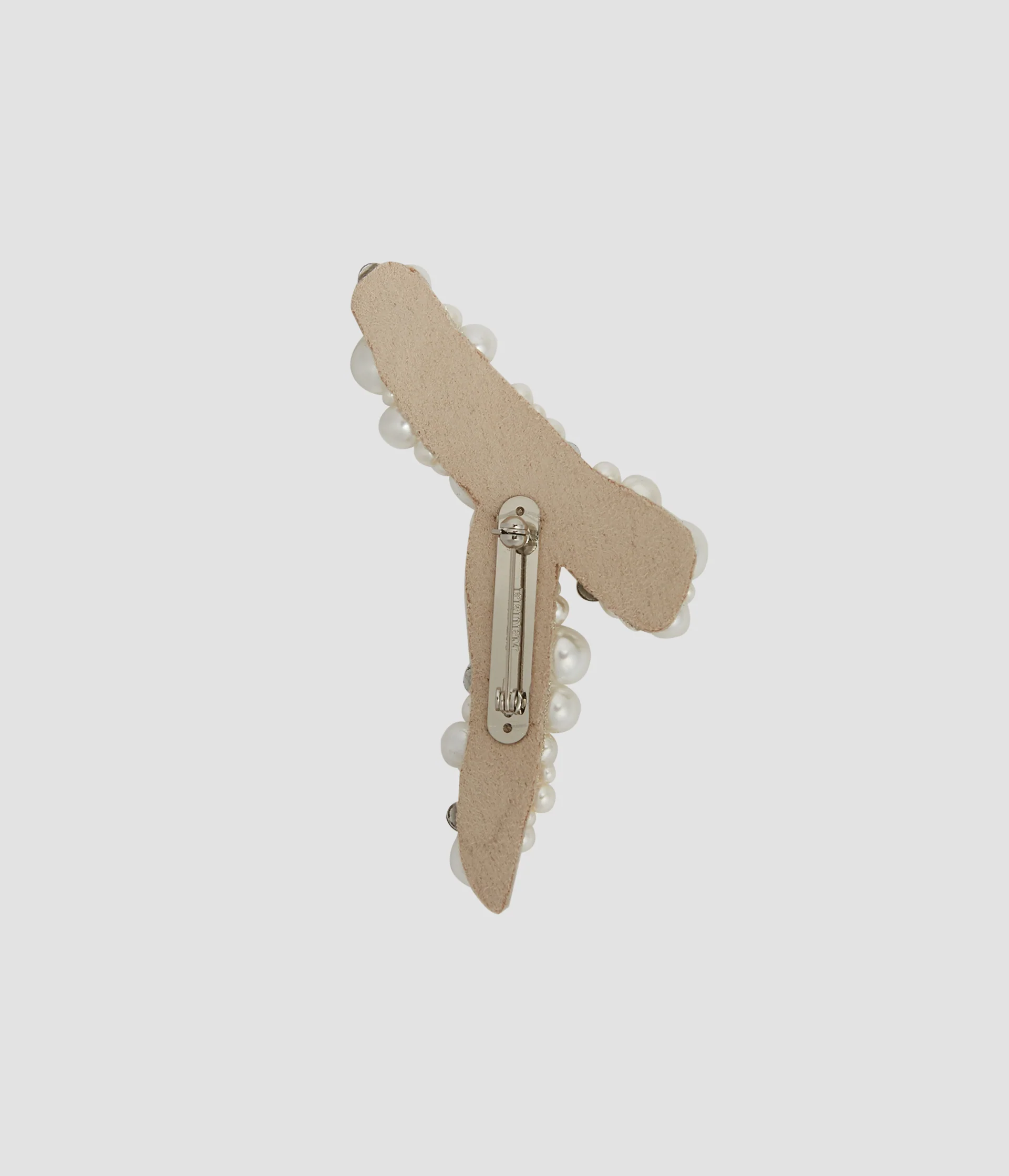 Pearl Alphabet Brooch T - Image 3