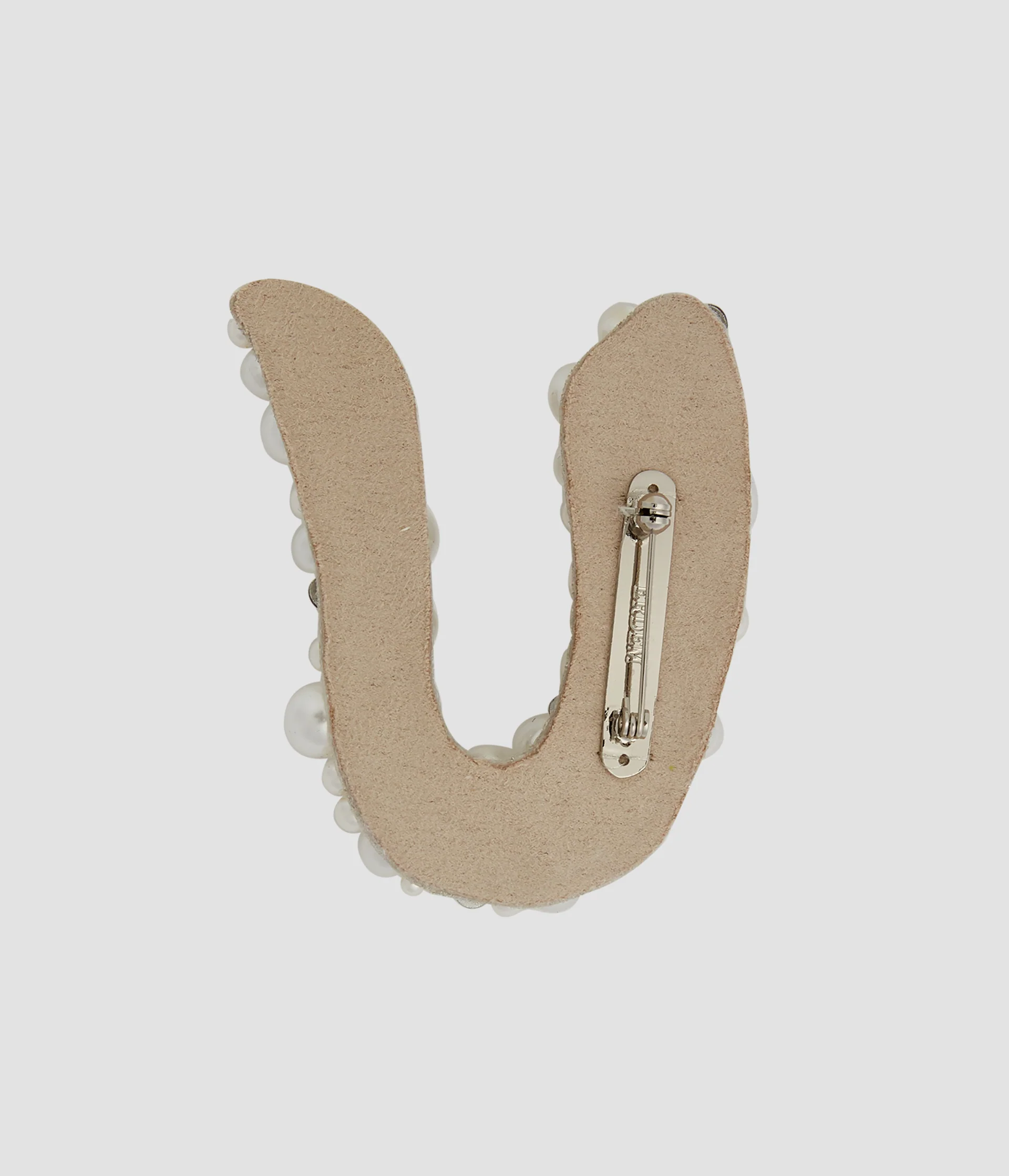 Pearl Alphabet Brooch U - Image 3
