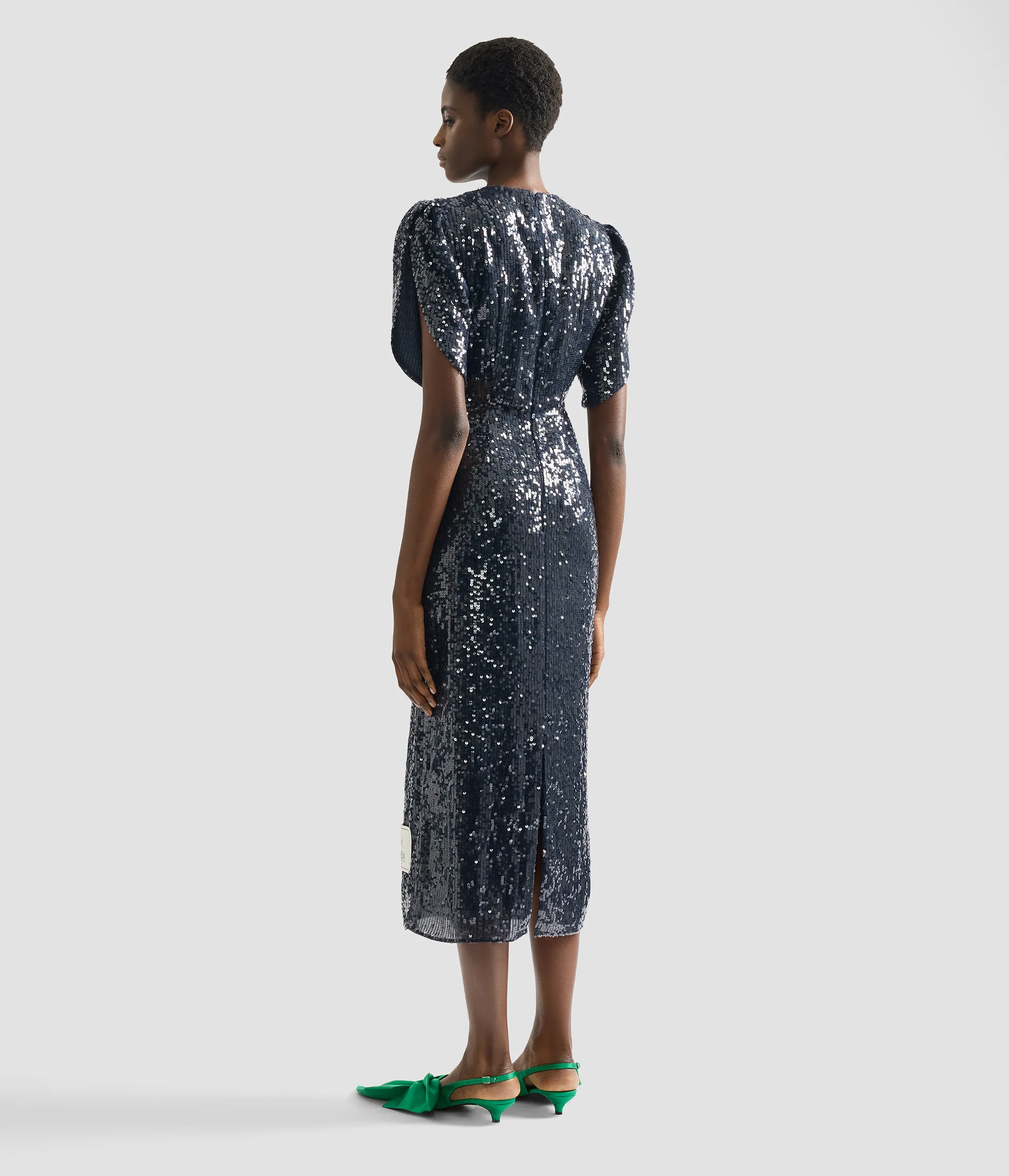 Embroidered Sequins Midi Dress - Image 3