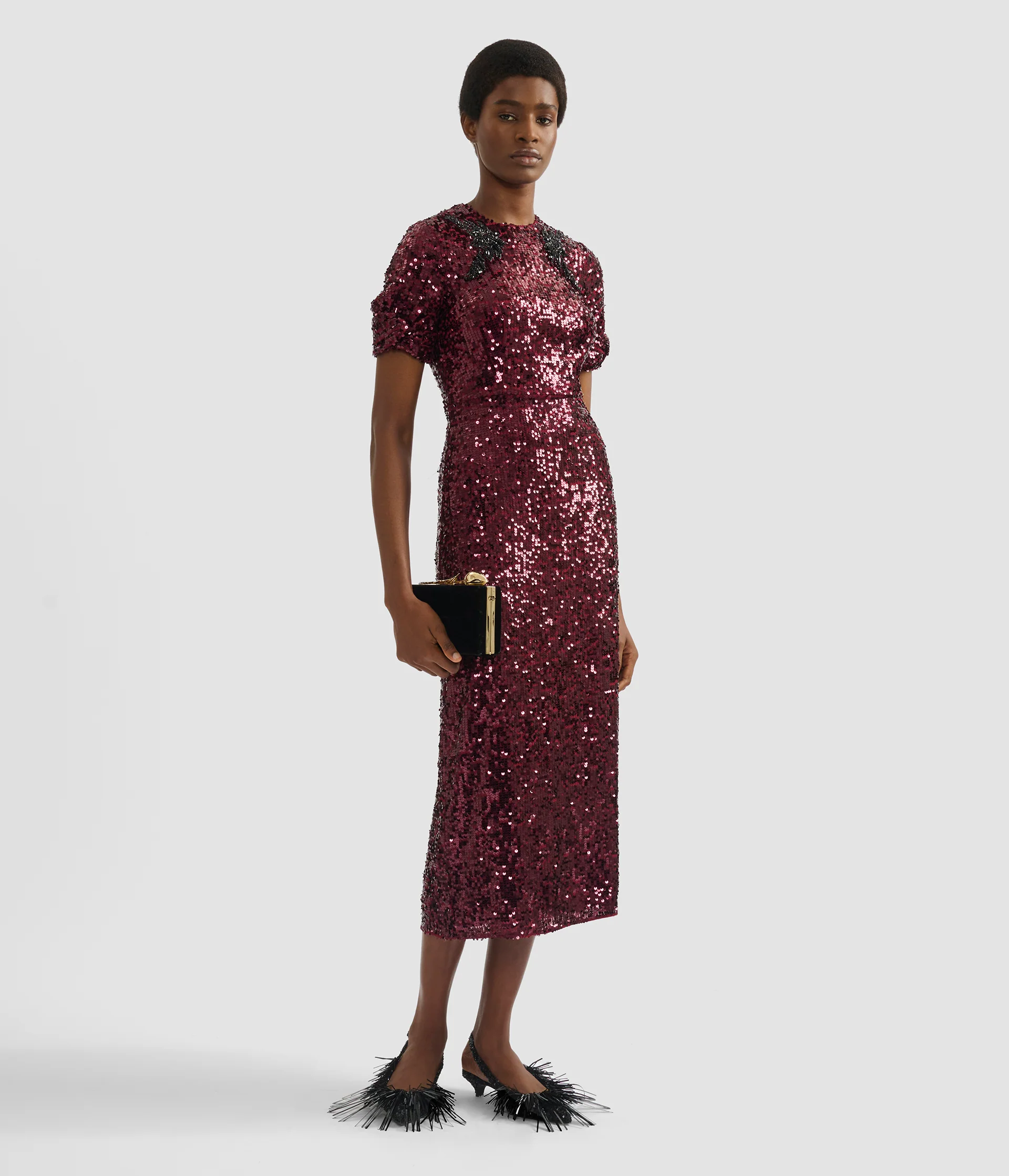 Embellished Sequin Midi Dress - Image 2