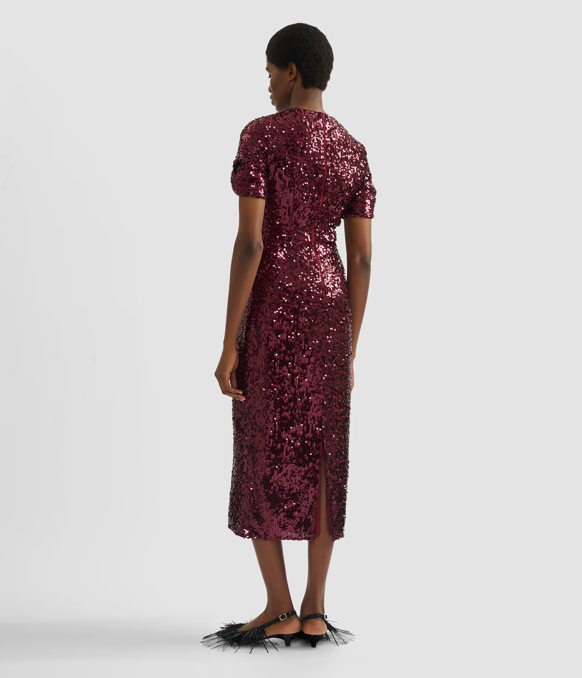 Embellished Sequin Midi Dress - Image 3