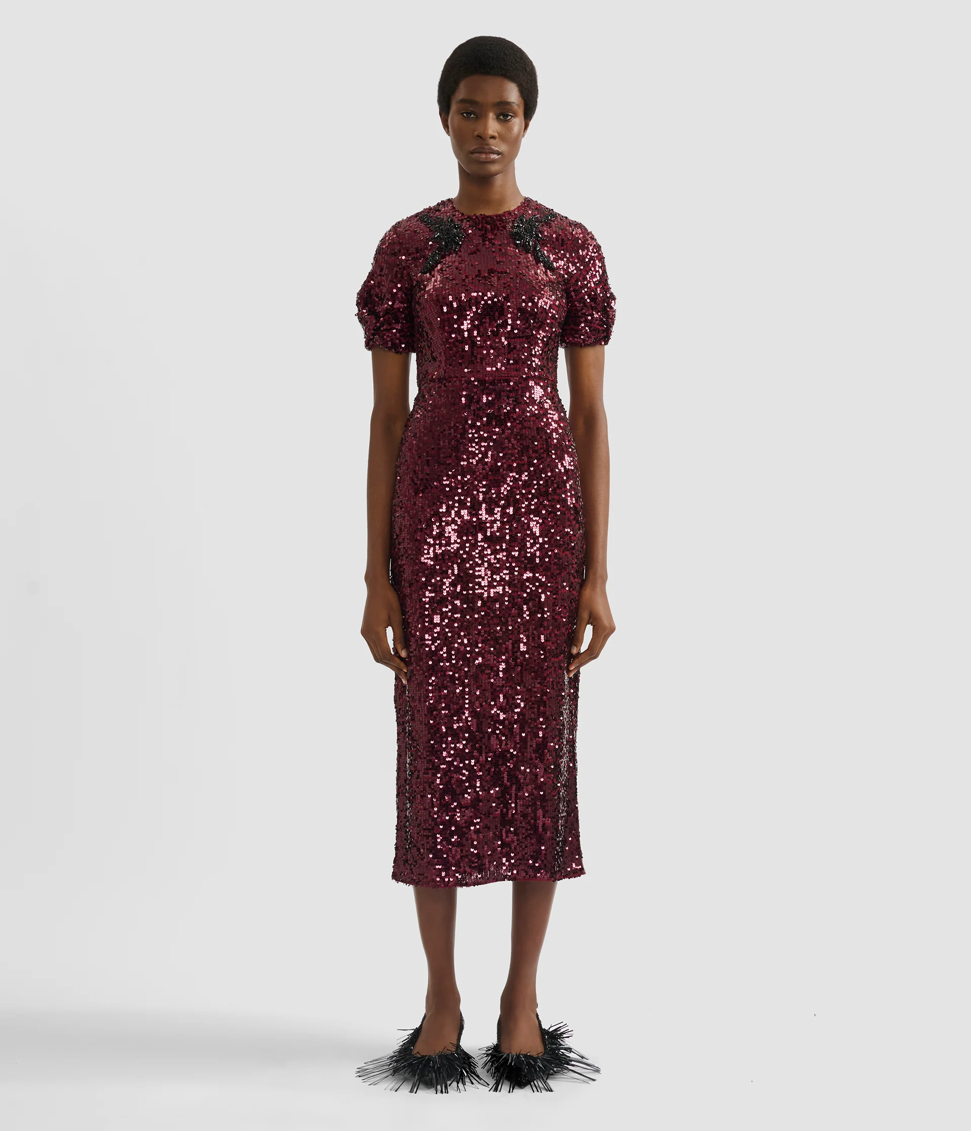 Embellished Sequin Midi Dress - Image 4