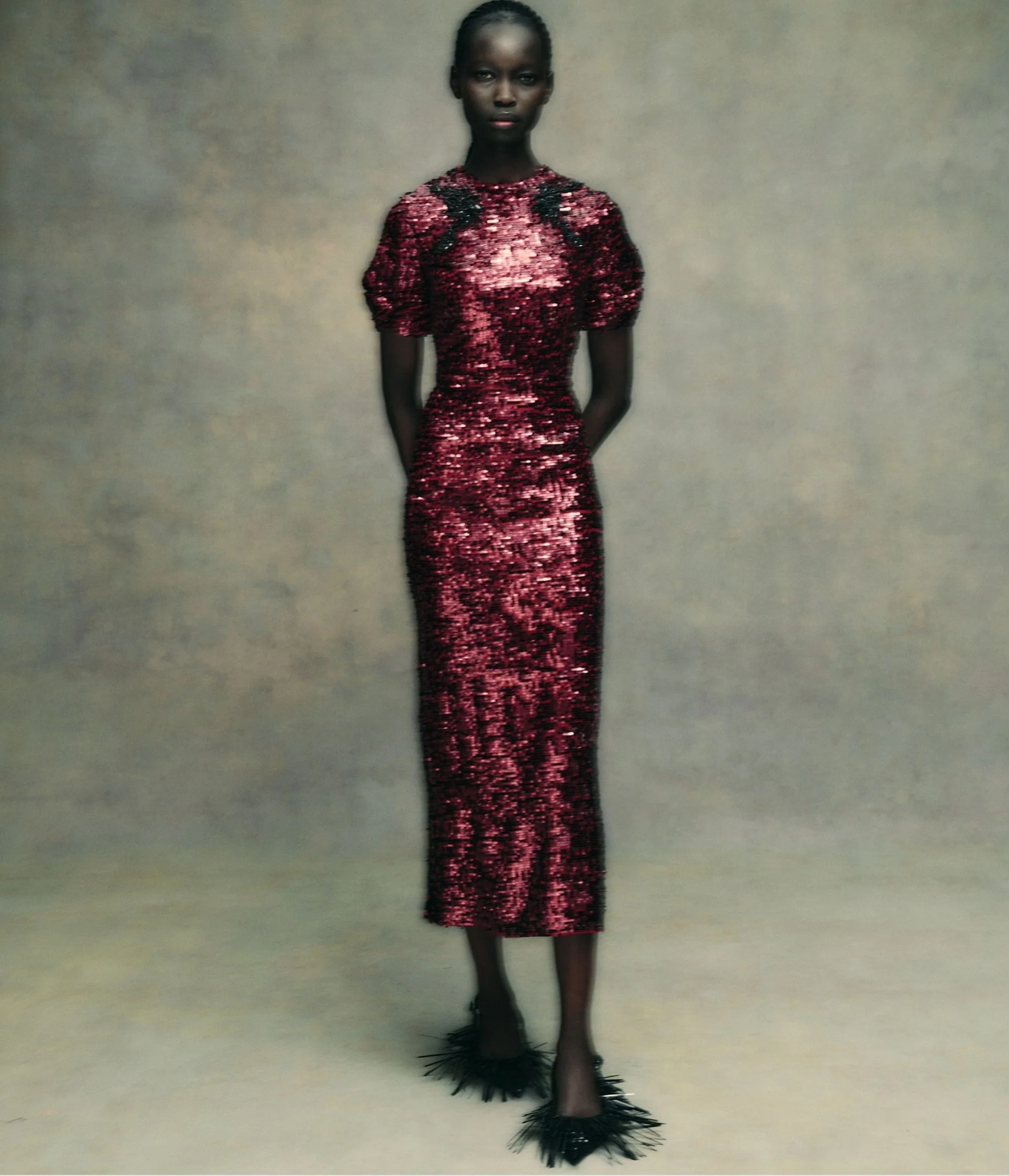 Embellished Sequin Midi Dress - Image 7