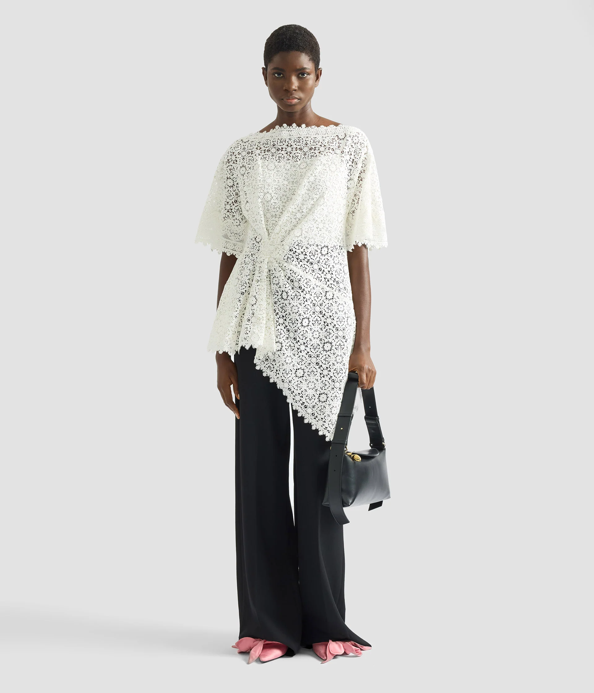 Guipure Lace Short Sleeve Blouse - Image 2
