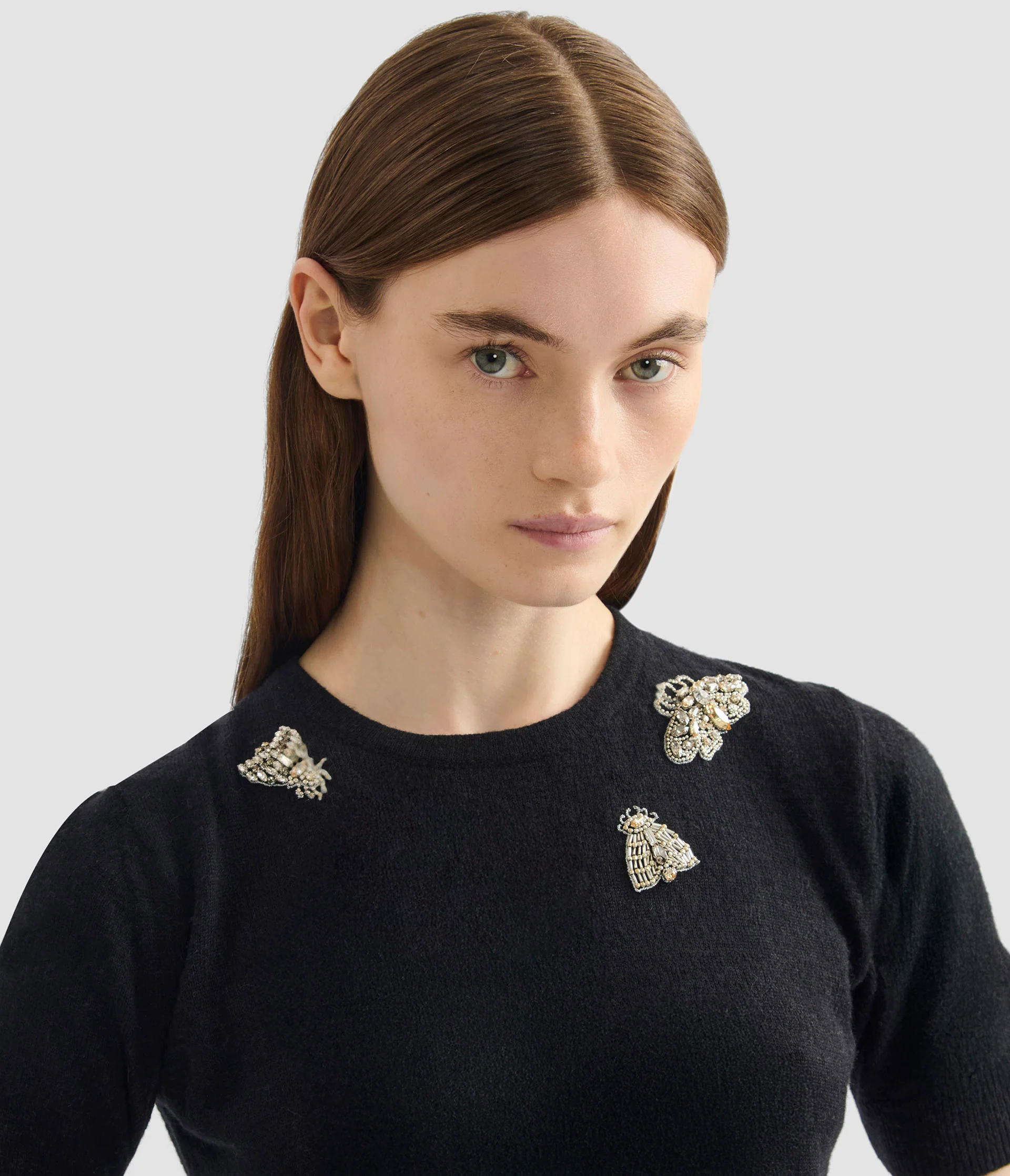 Embellished Short Sleeve Knit Top - Image 4