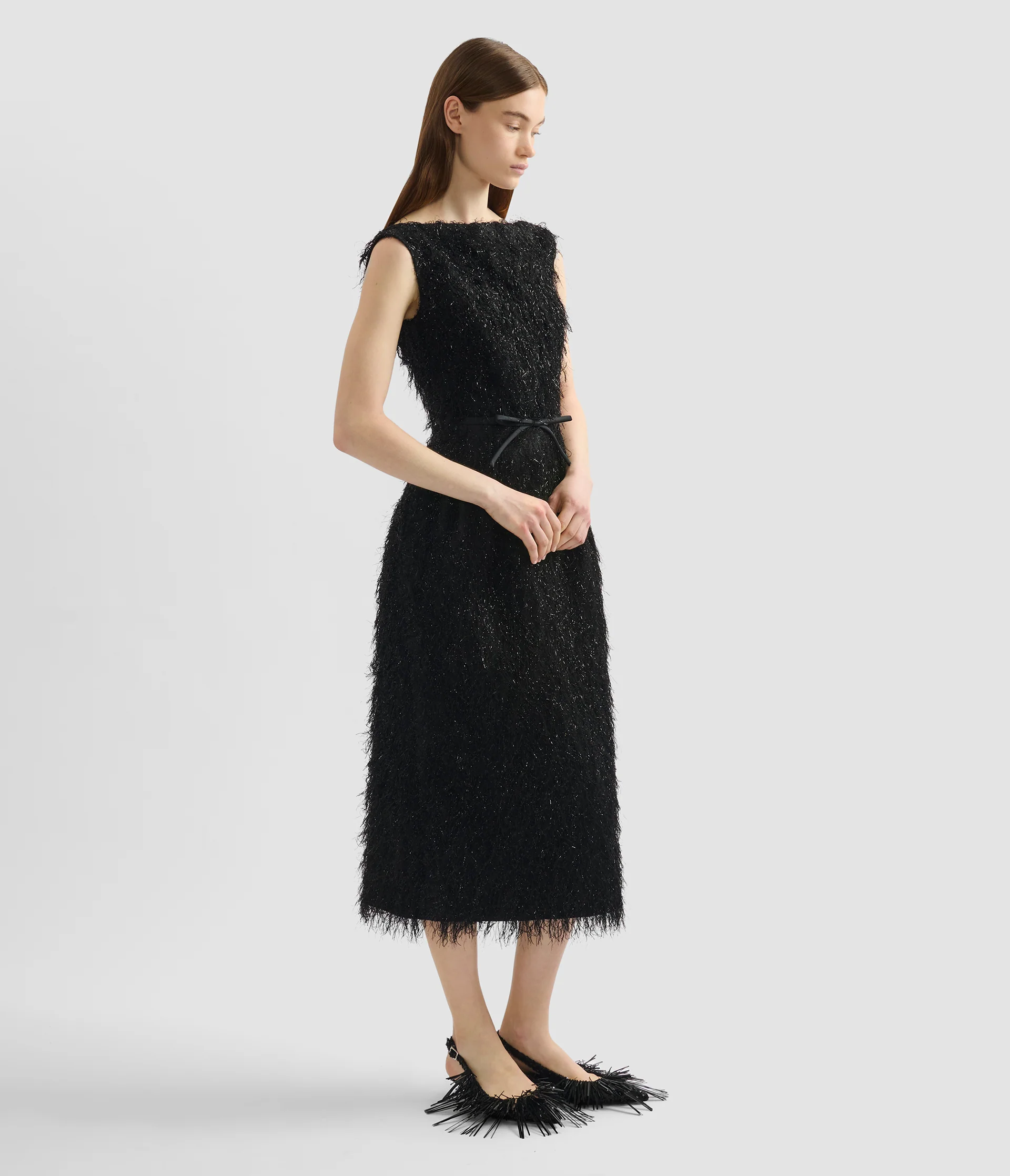 Lurex Fil Coupé Midi Dress - Image 2
