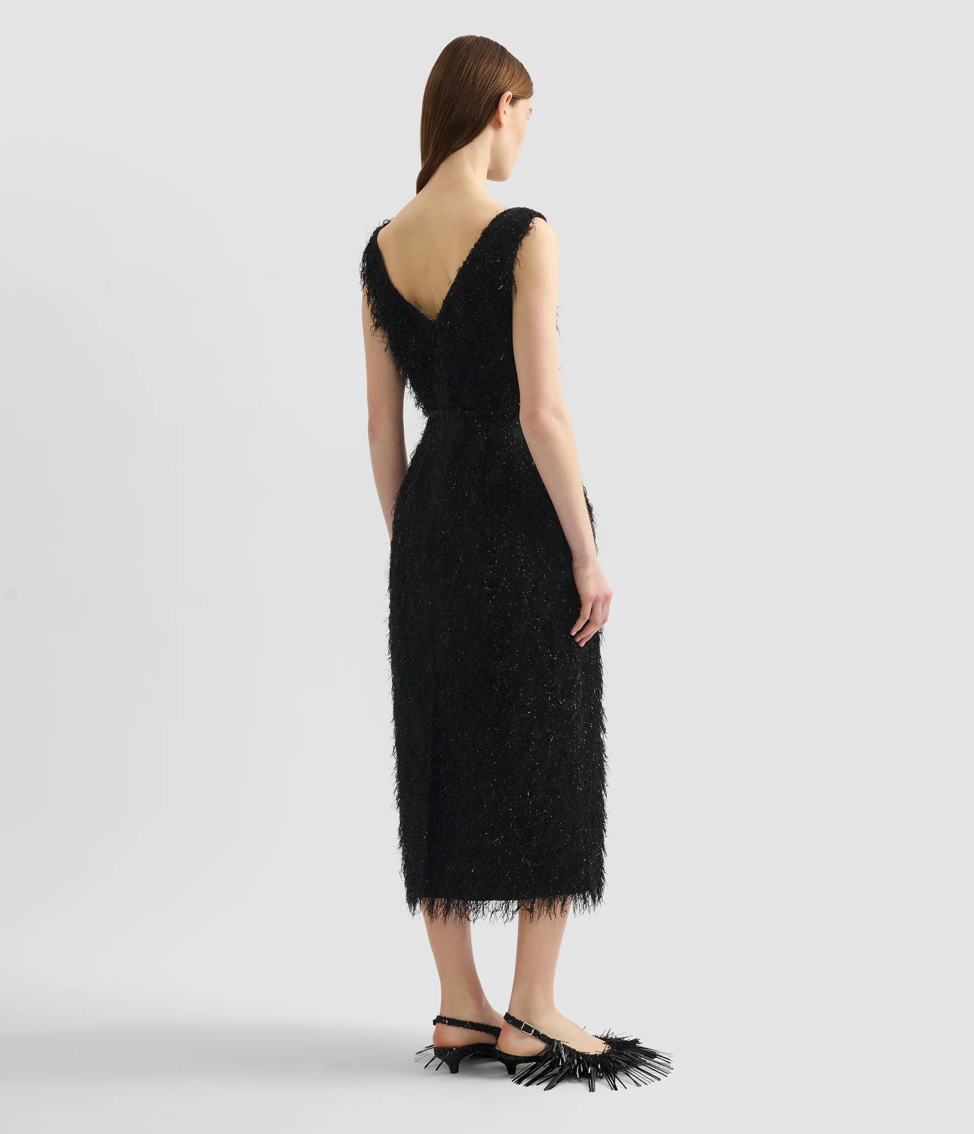 Lurex Fil Coupé Midi Dress - Image 3