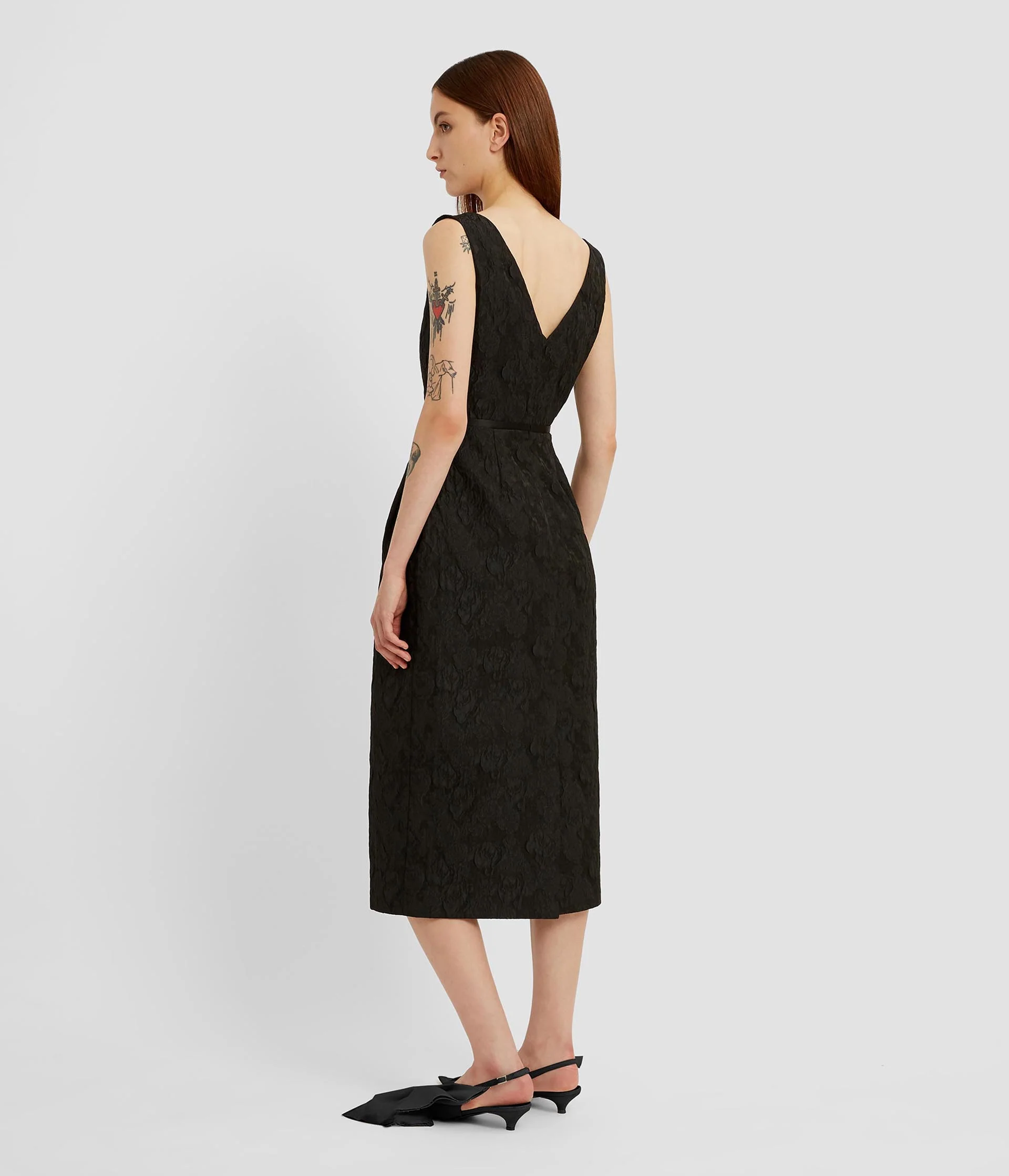 Embellished Jacquard Midi Dress - Image 3