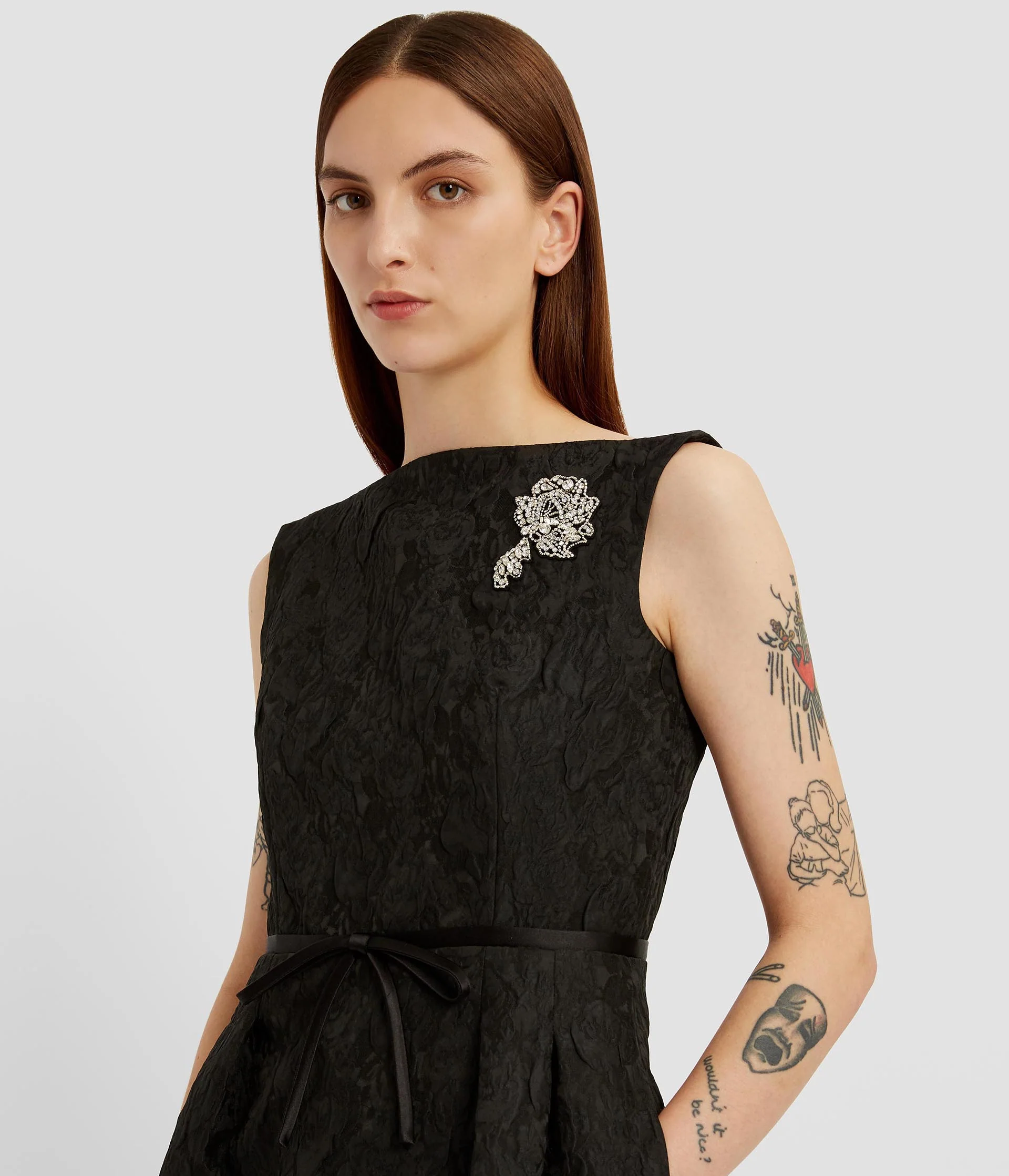 Embellished Jacquard Midi Dress - Image 4