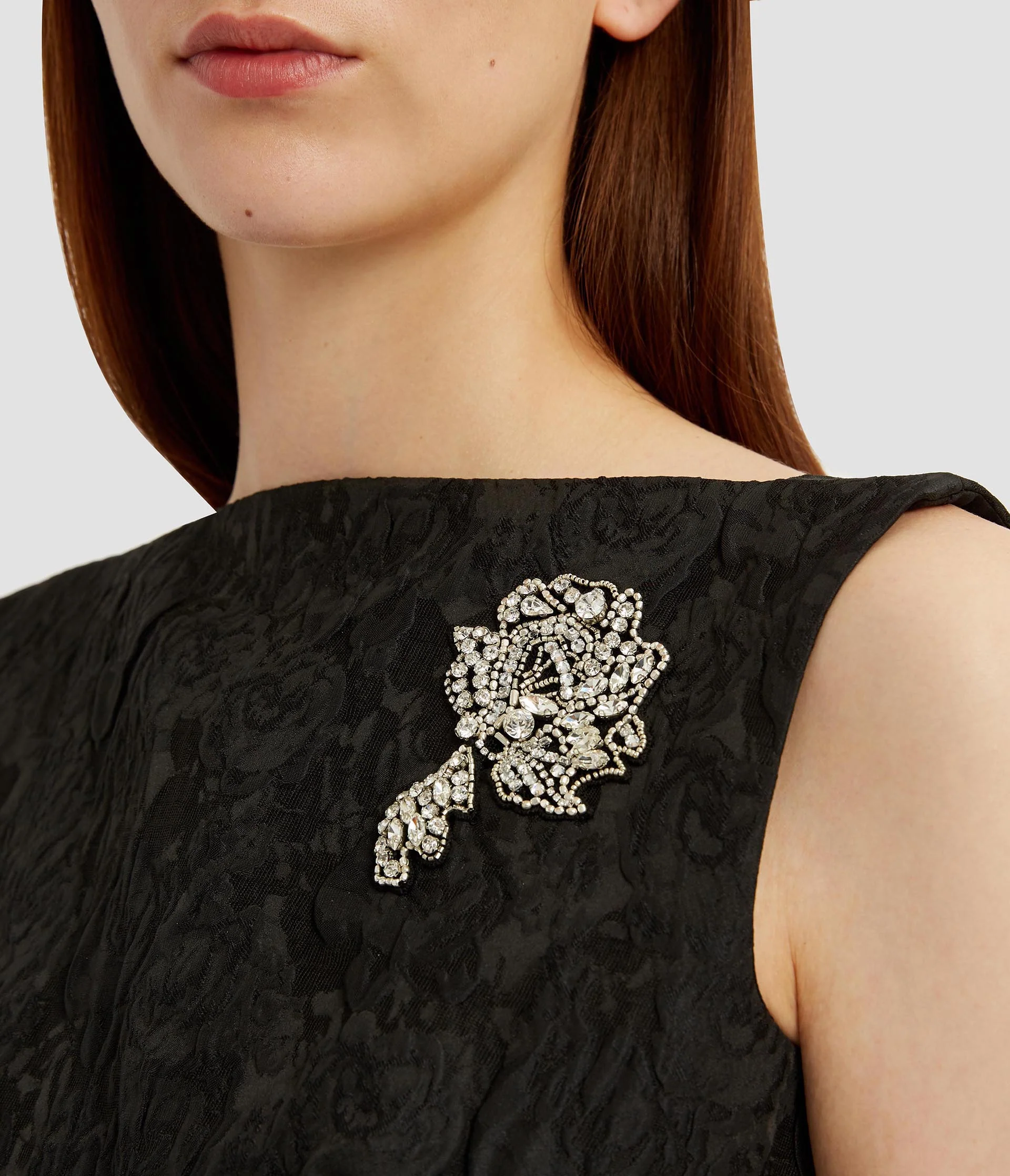 Embellished Jacquard Midi Dress - Image 5