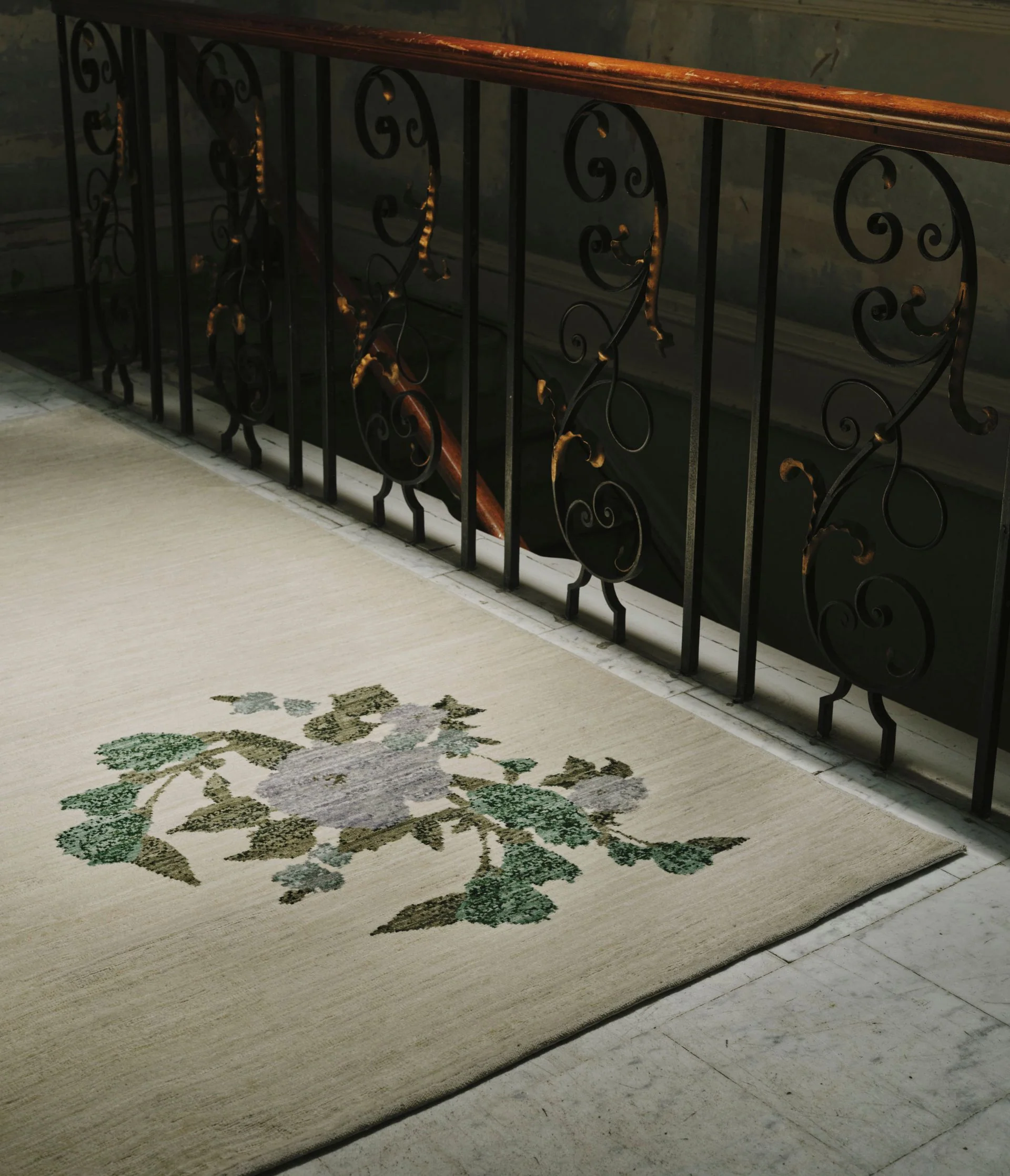 Botanicals Wool Blue Moon Rug - Image 3
