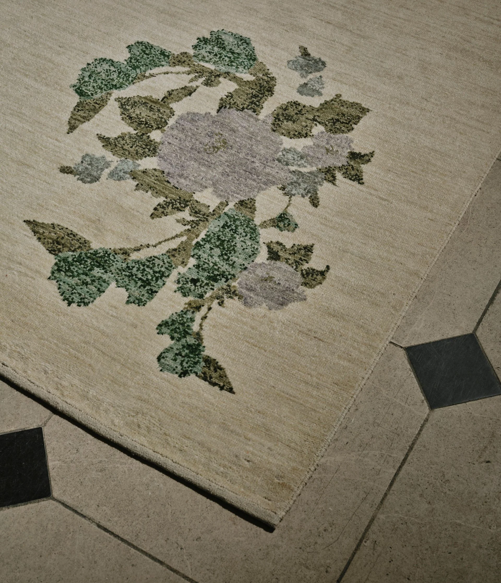Botanicals Wool Blue Moon Rug - Image 4